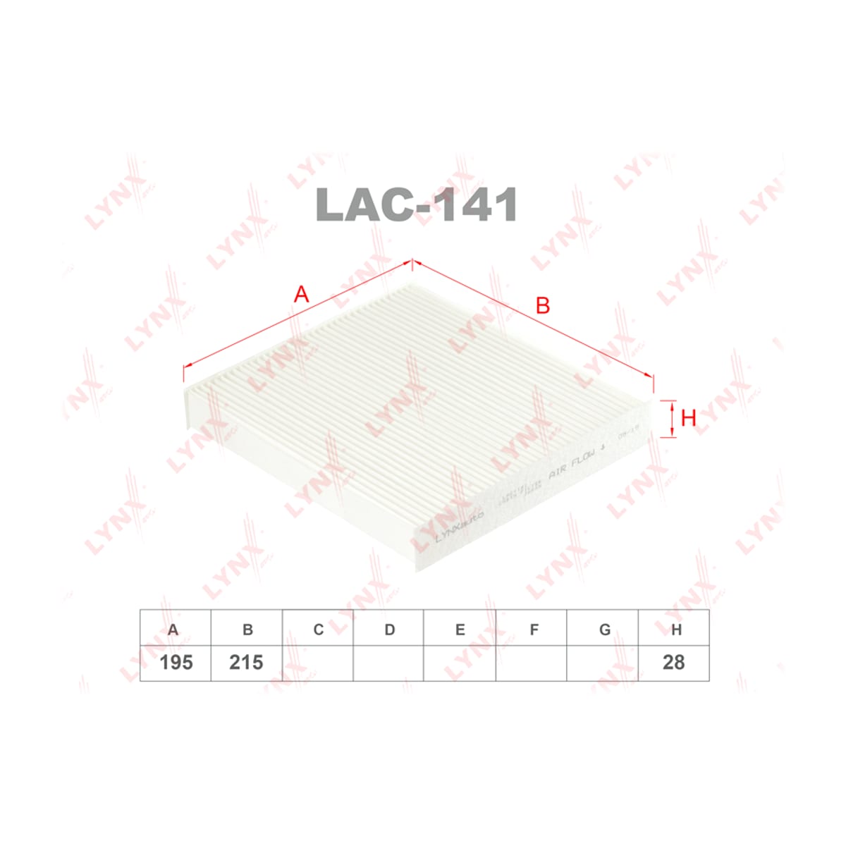 LYNXAUTO Фильтр салона LAC141