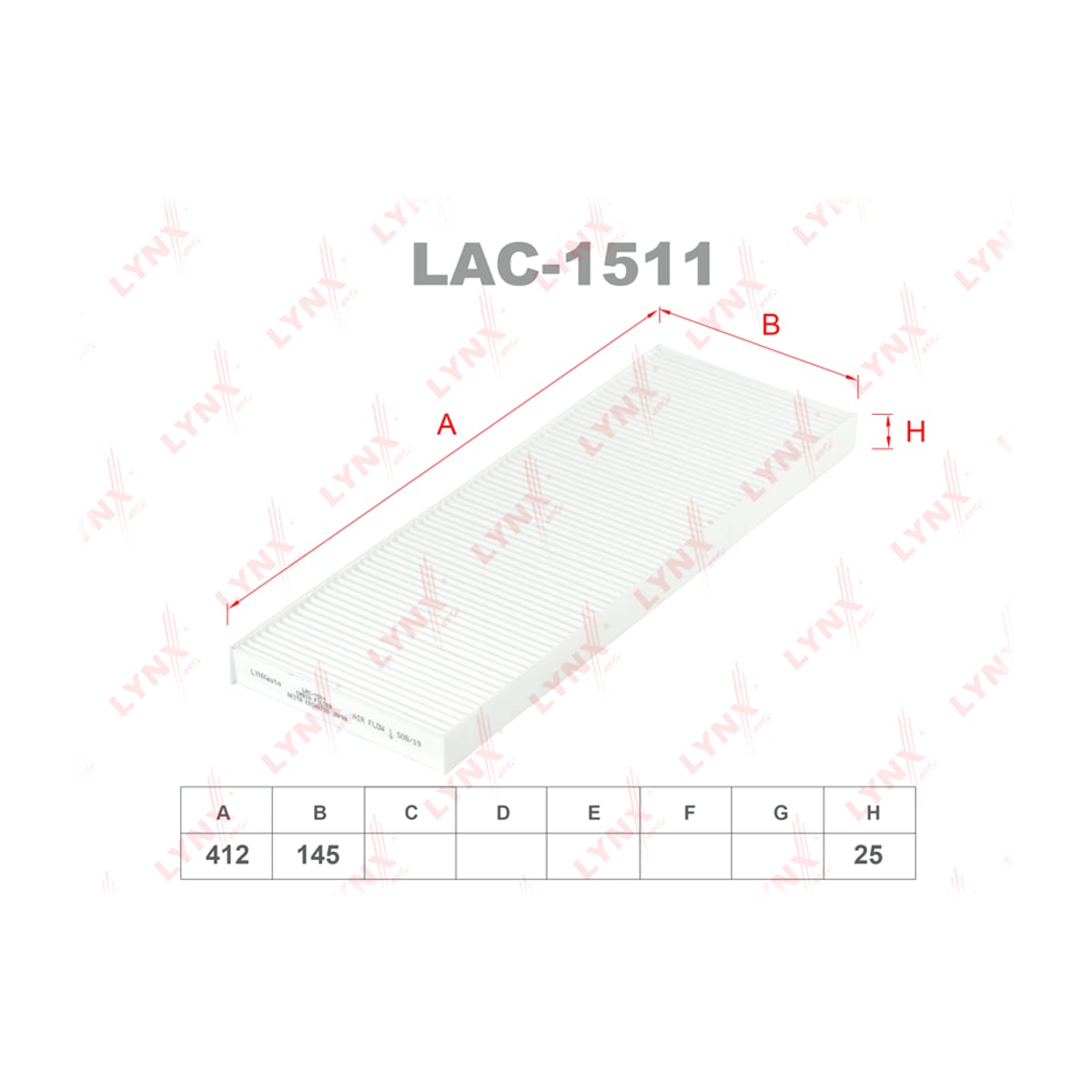 LYNXAUTO Фильтр салонный LAC1511