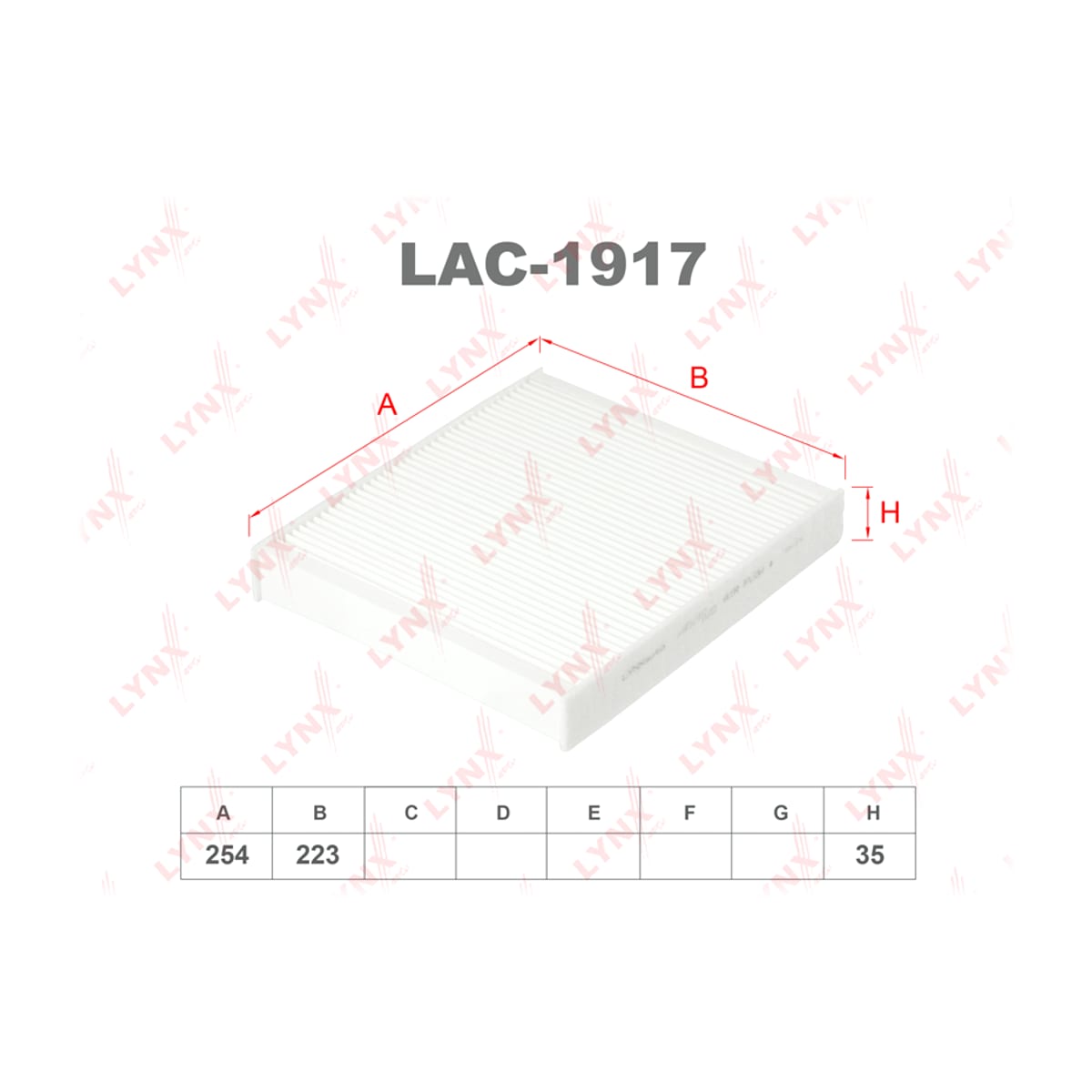 LYNXAUTO Фильтр салона LAC1917