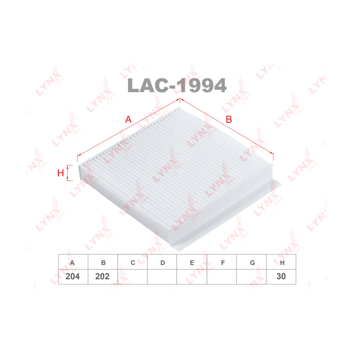 LYNXAUTO Фильтр салонный LAC1994
