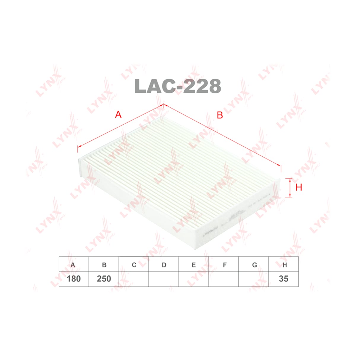 LYNXAUTO Фильтр салонный LAC228