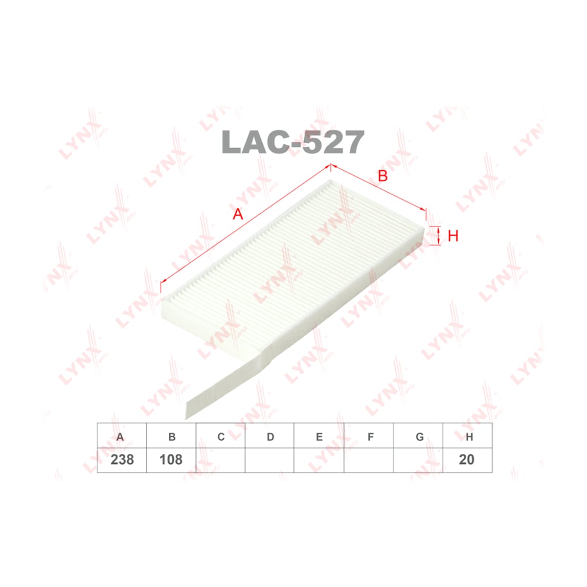 LYNXAUTO Фильтр салонный LAC527