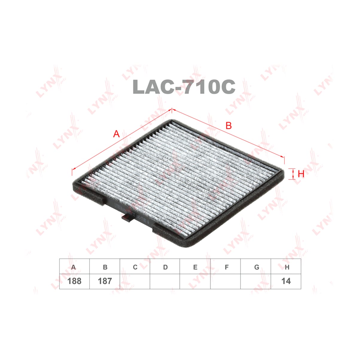 LYNXAUTO Фильтр салонный угольный LAC710C