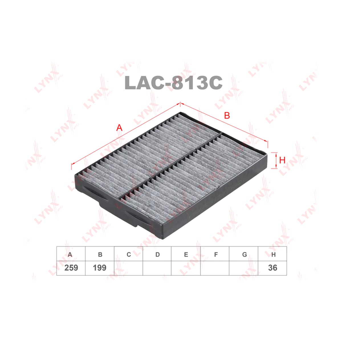 LYNXAUTO Фильтр салонный угольный LAC813C