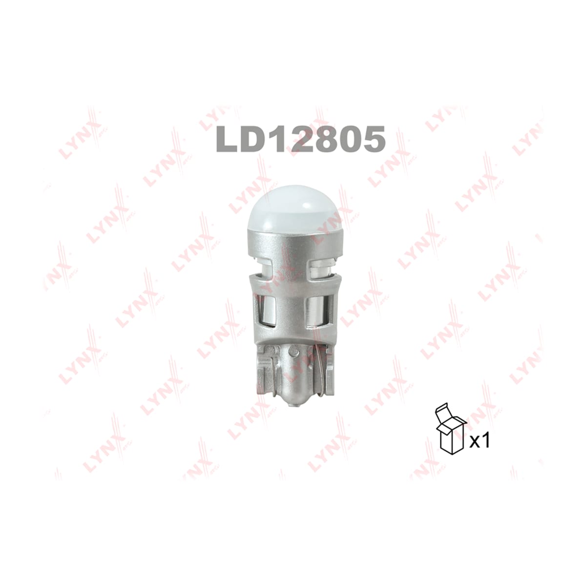 Деталь Лампа светодиодная LED W5W T10 12V W2,1x9,5d SMDx1 6500K LYNXAUTO