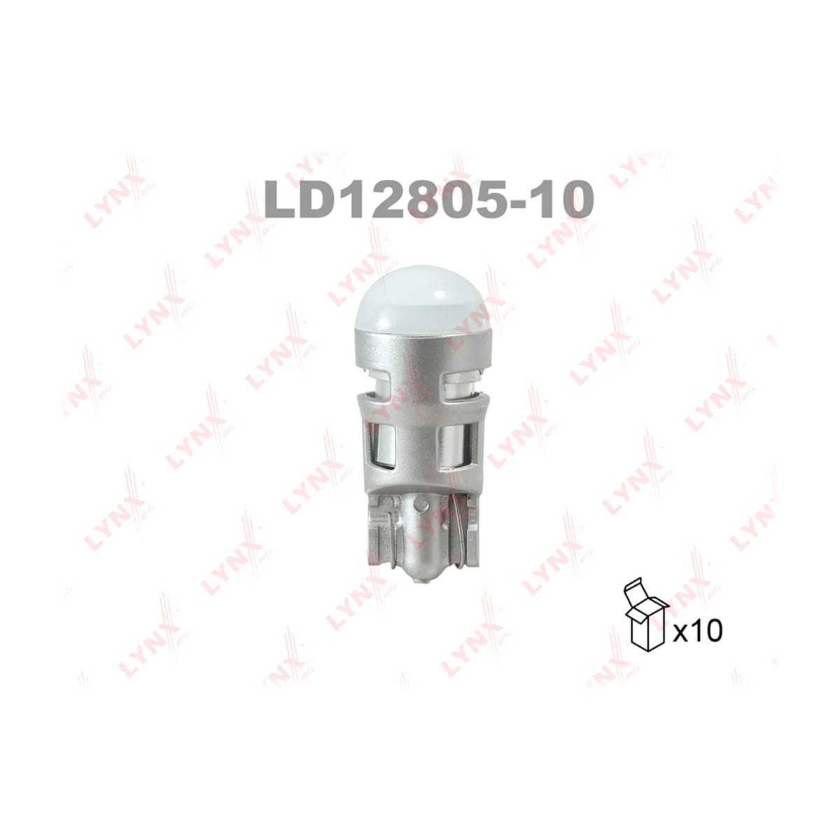 Деталь Лампа светодиодная LED W5W T10 12V W2,1x9,5d SMDx1 6500K LYNXAUTO