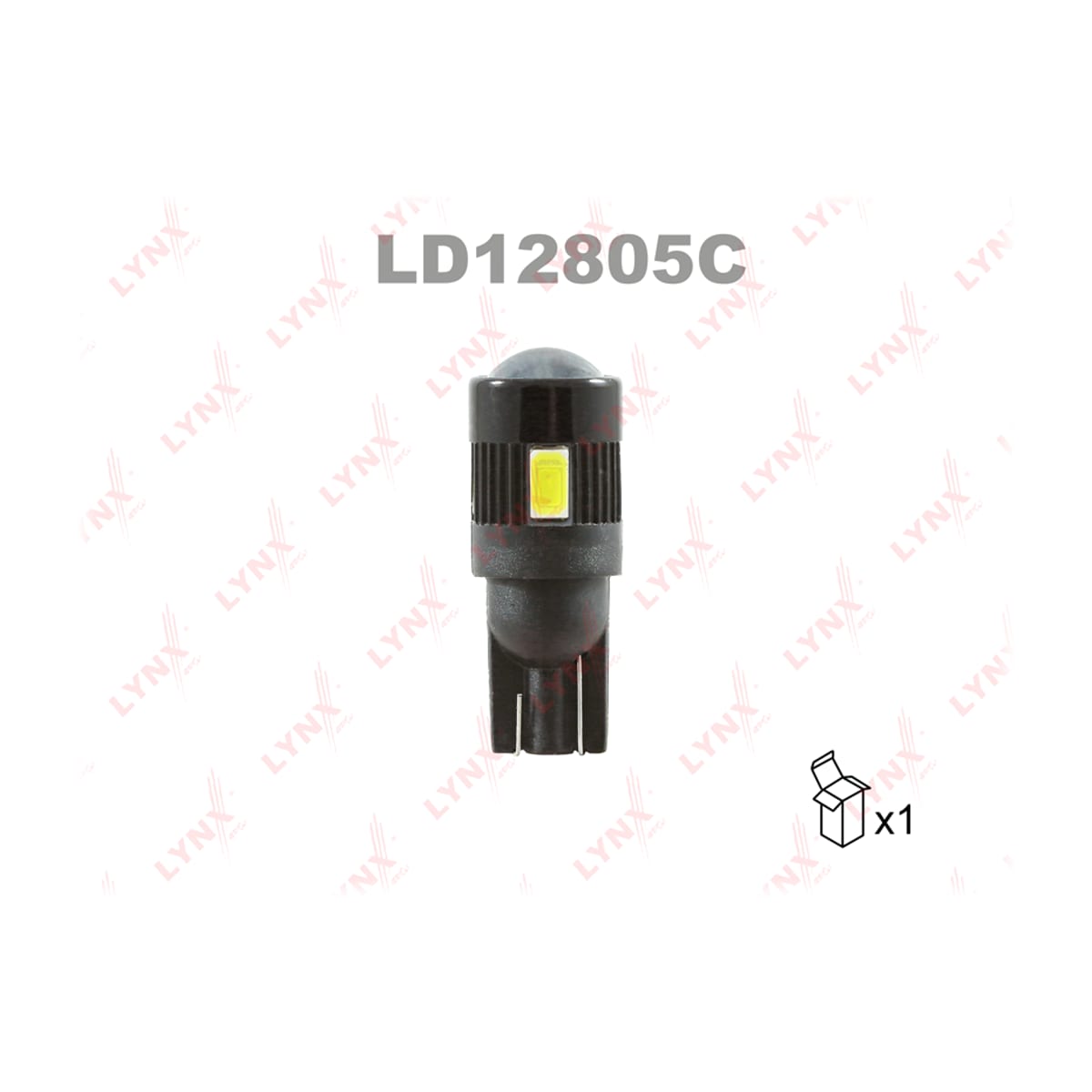 Деталь Лампа светодиодная LED W5W T10 12V W2,1x9,5d SMDx6 7200K CANbus LYNXAUTO