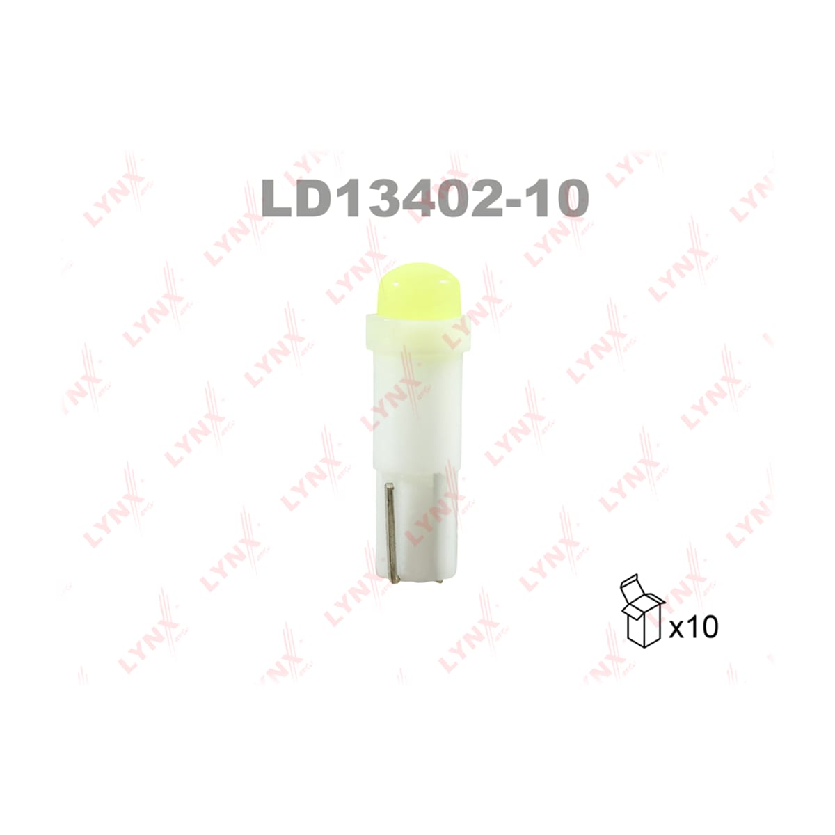 Деталь Лампа светодиодная LED W1,2W T5 12V W2x4,6d SMDx1 14000K LYNXAUTO