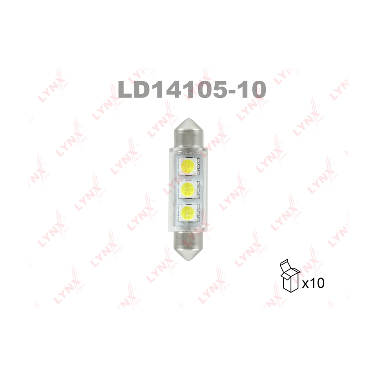 Деталь Лампа светодиодная LED C5W T11x41 12V SV8,5-8 SMDx3 7000K LYNXAUTO