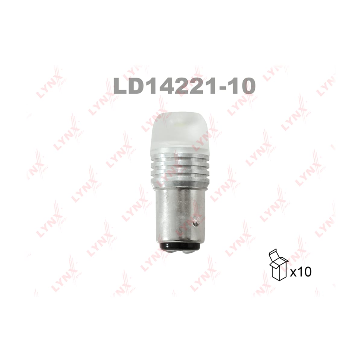 LYNXAUTO Лампа светодиодная LED P21/5W S25 12V BAY15d SMDx1 12000K