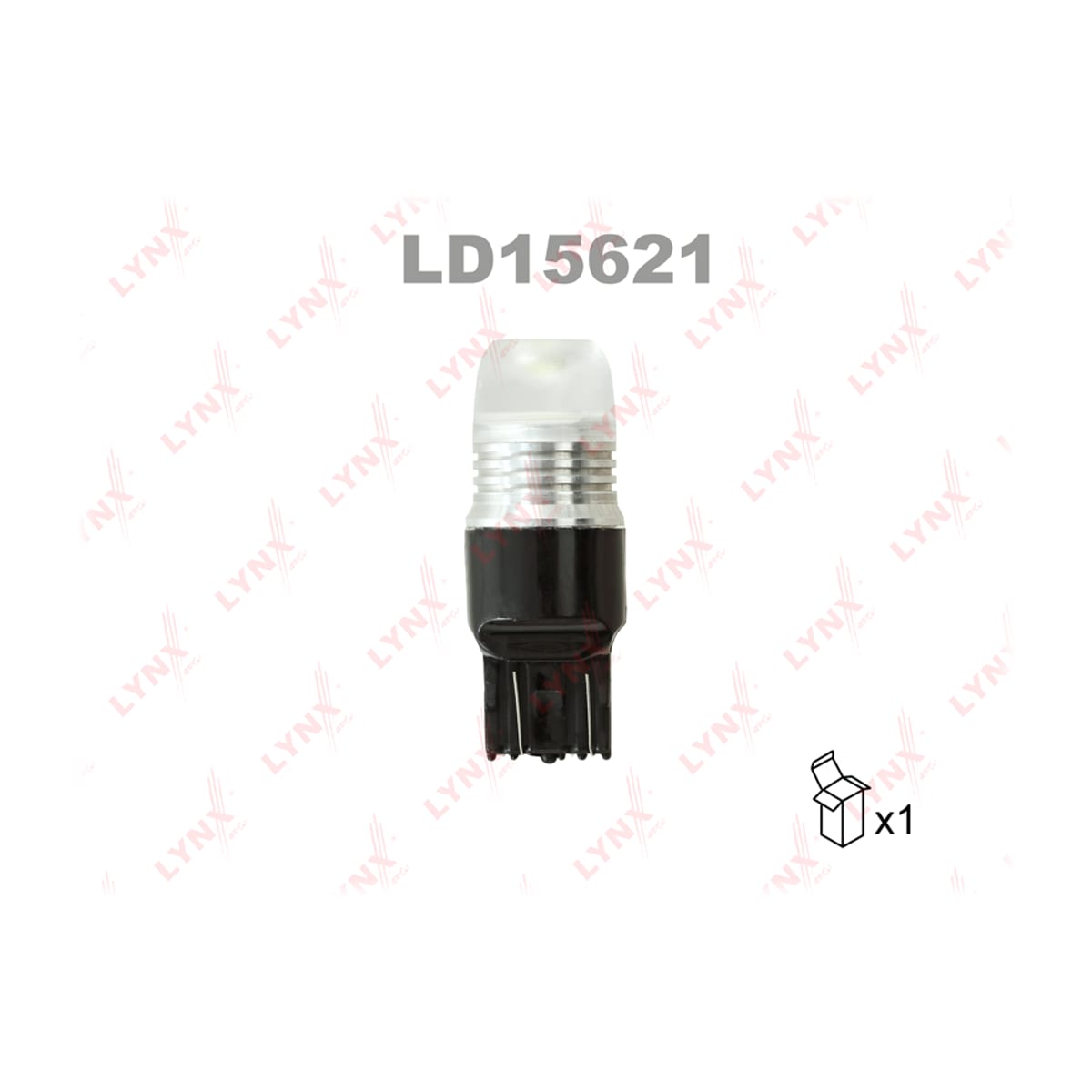 Деталь Лампа светодиодная LED W21/5W T20 12V W3x16q SMDx1 7000K LYNXAUTO