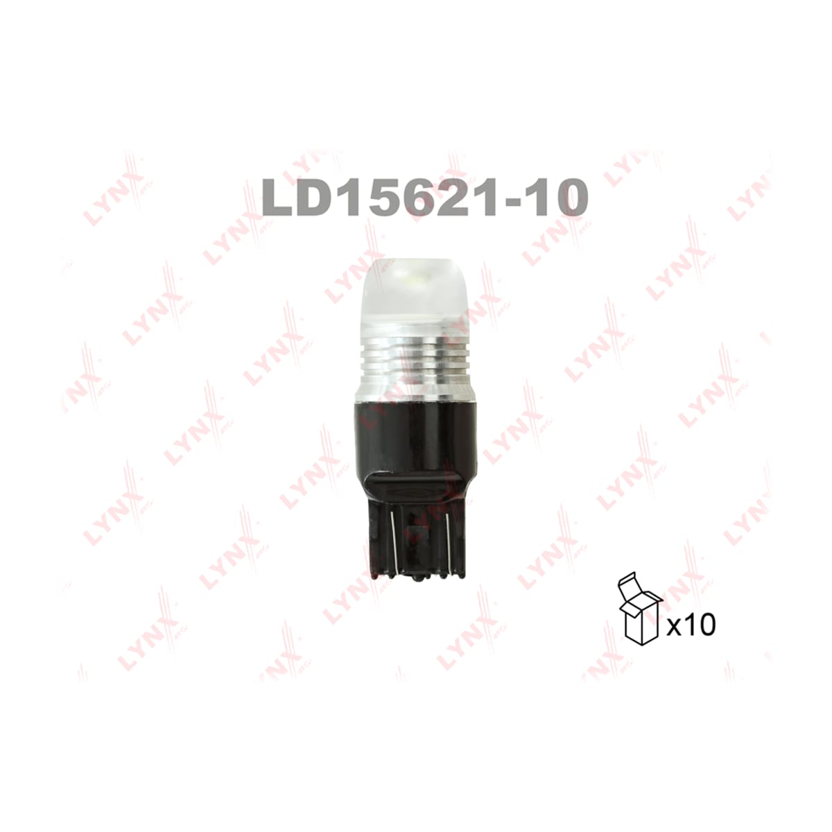 LYNXAUTO Лампа светодиодная LED W21/5W T20 12V W3x16q SMDx1 7000K LD1562110