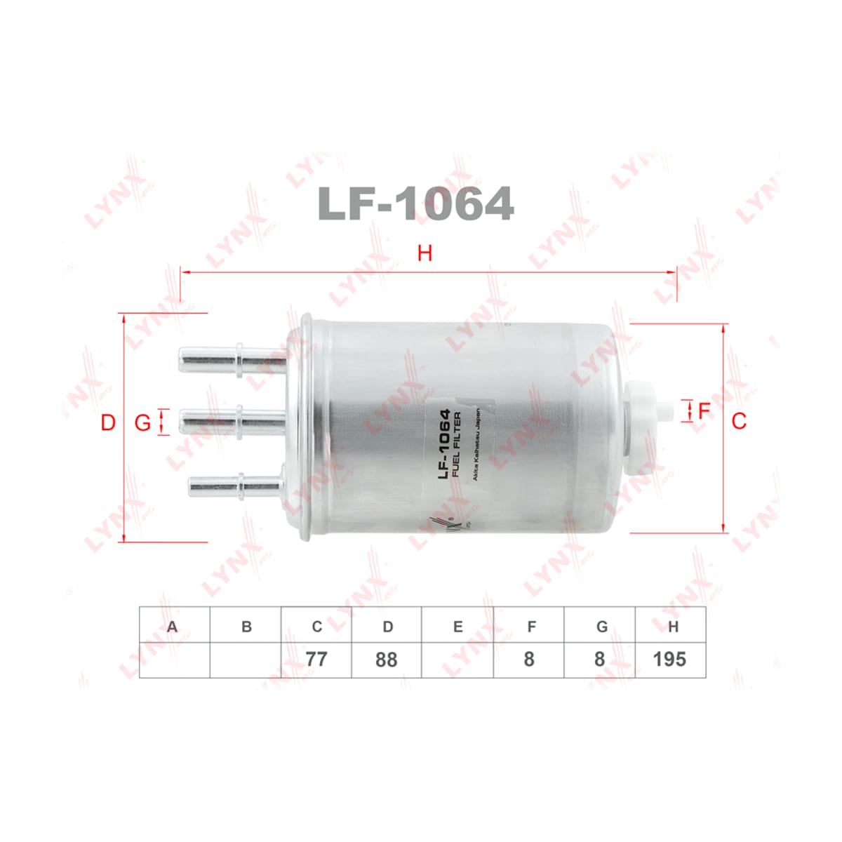 LYNXAUTO Фильтр топливный LF1064