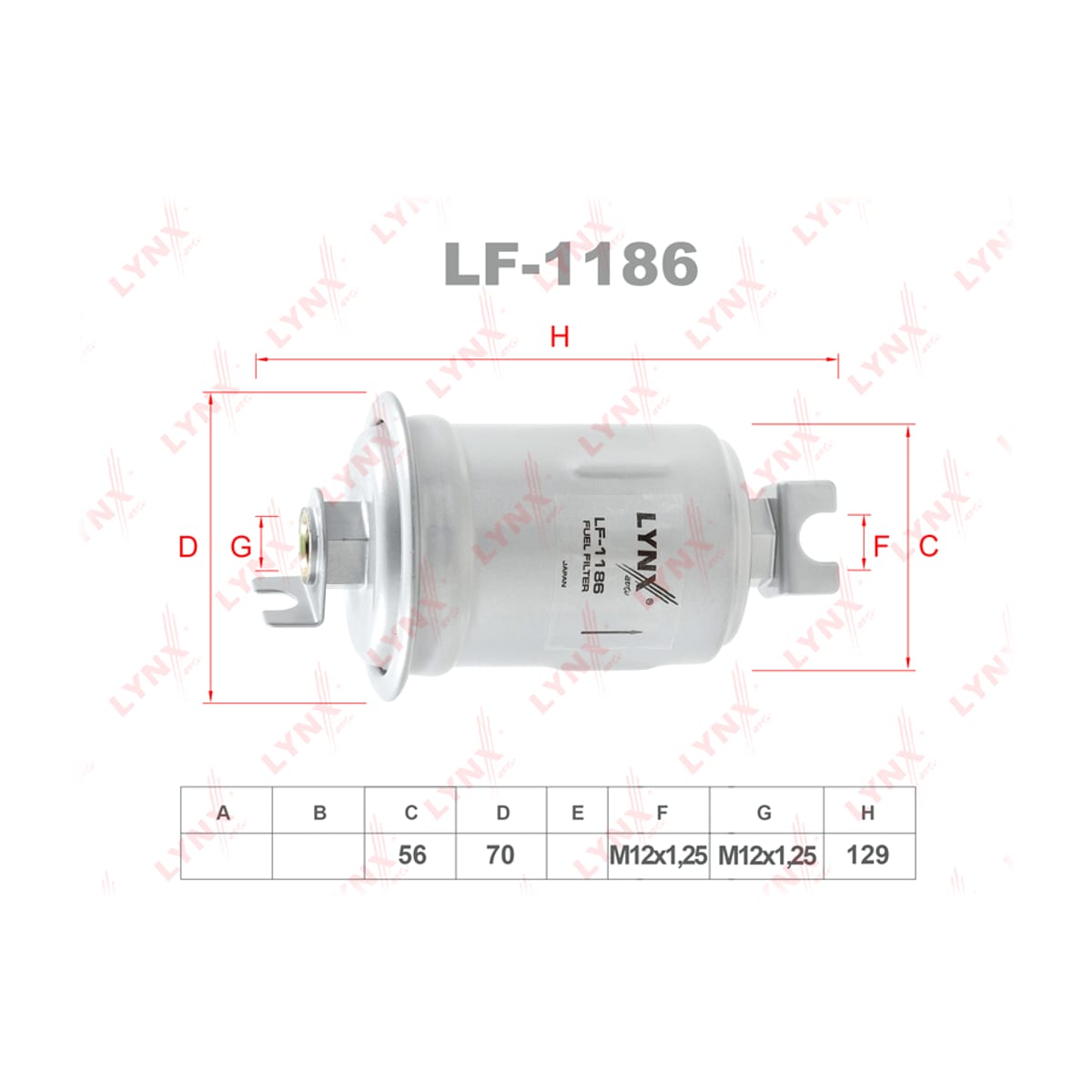 LYNXAUTO Фильтр топливный LF1186