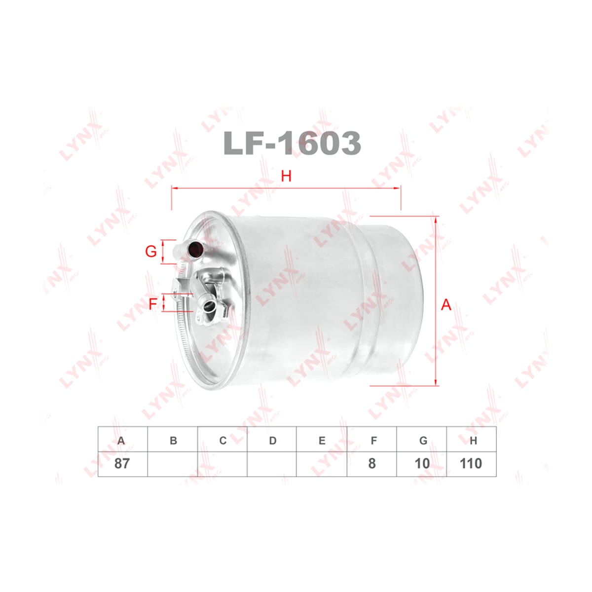 LYNXAUTO Фильтр топливный LF1218