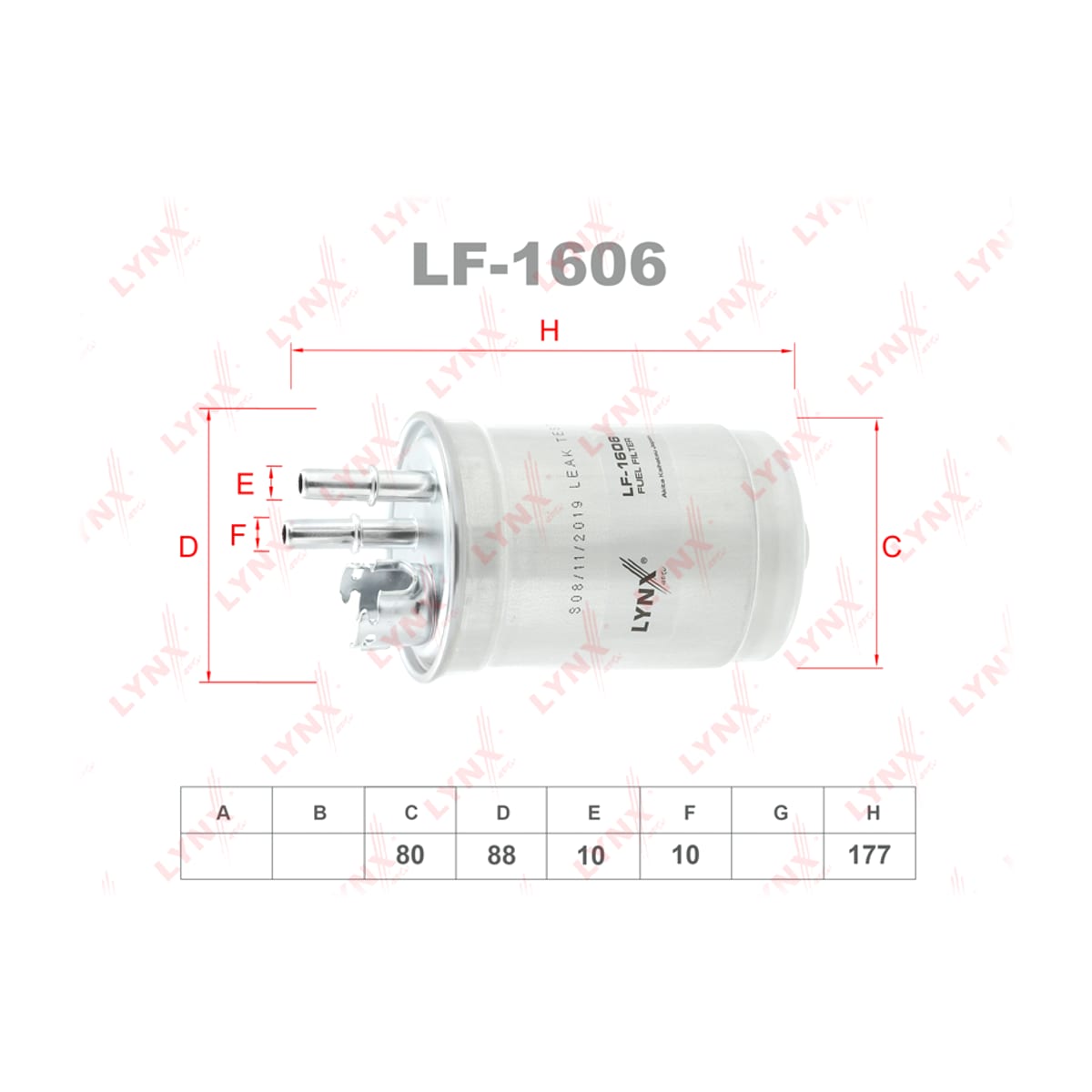 LYNXAUTO Фильтр топливный LF1606