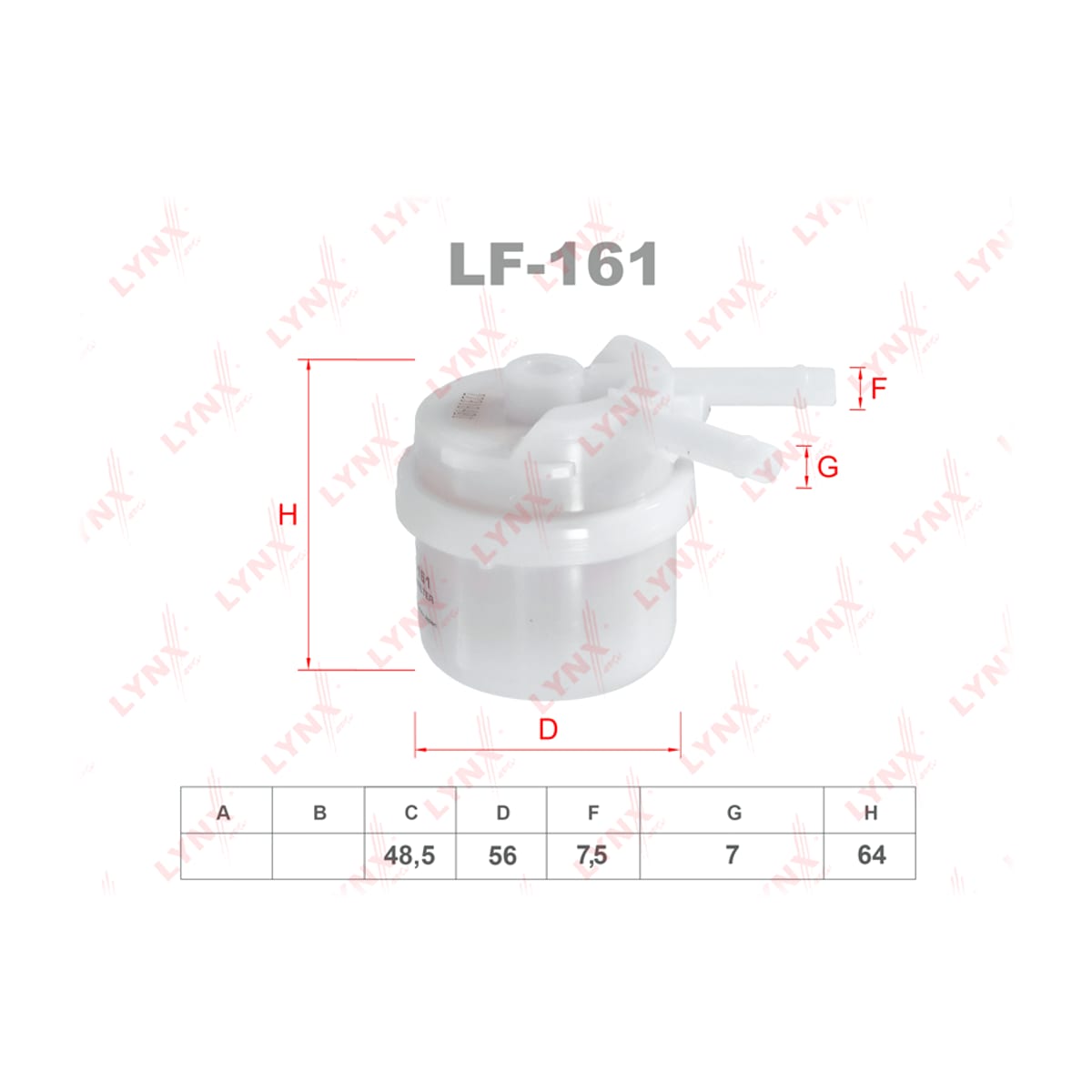 LYNXAUTO Фильтр топливный LF161