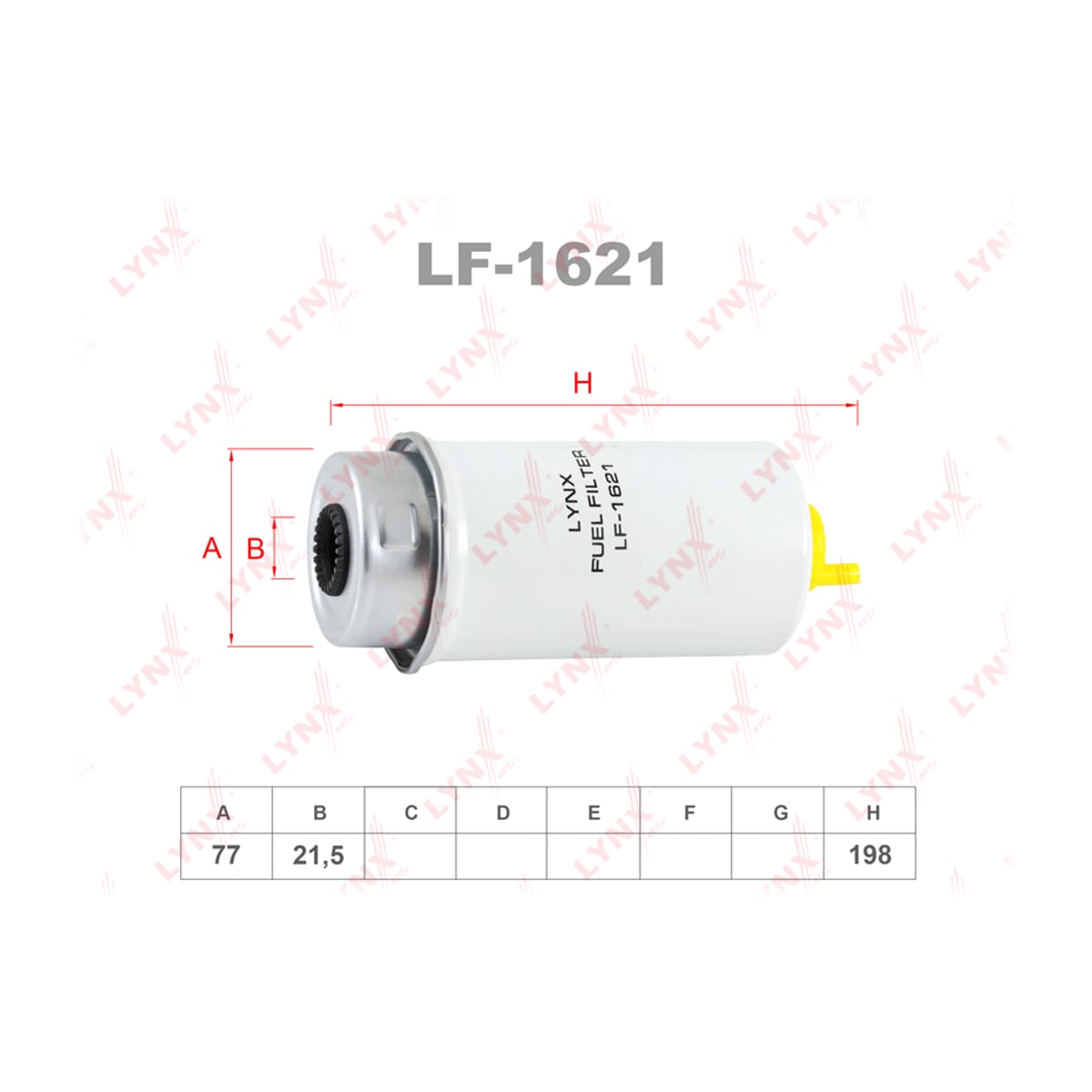 LYNXAUTO Фильтр топливный LF1621