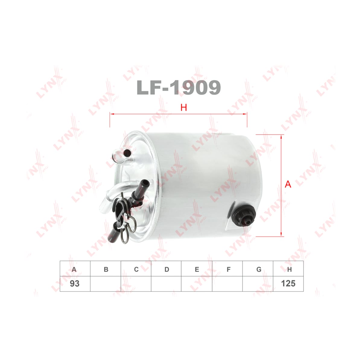 LYNXAUTO Фильтр топливный LF1909