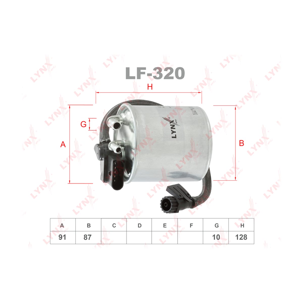 LYNXAUTO Фильтр топливный LF320