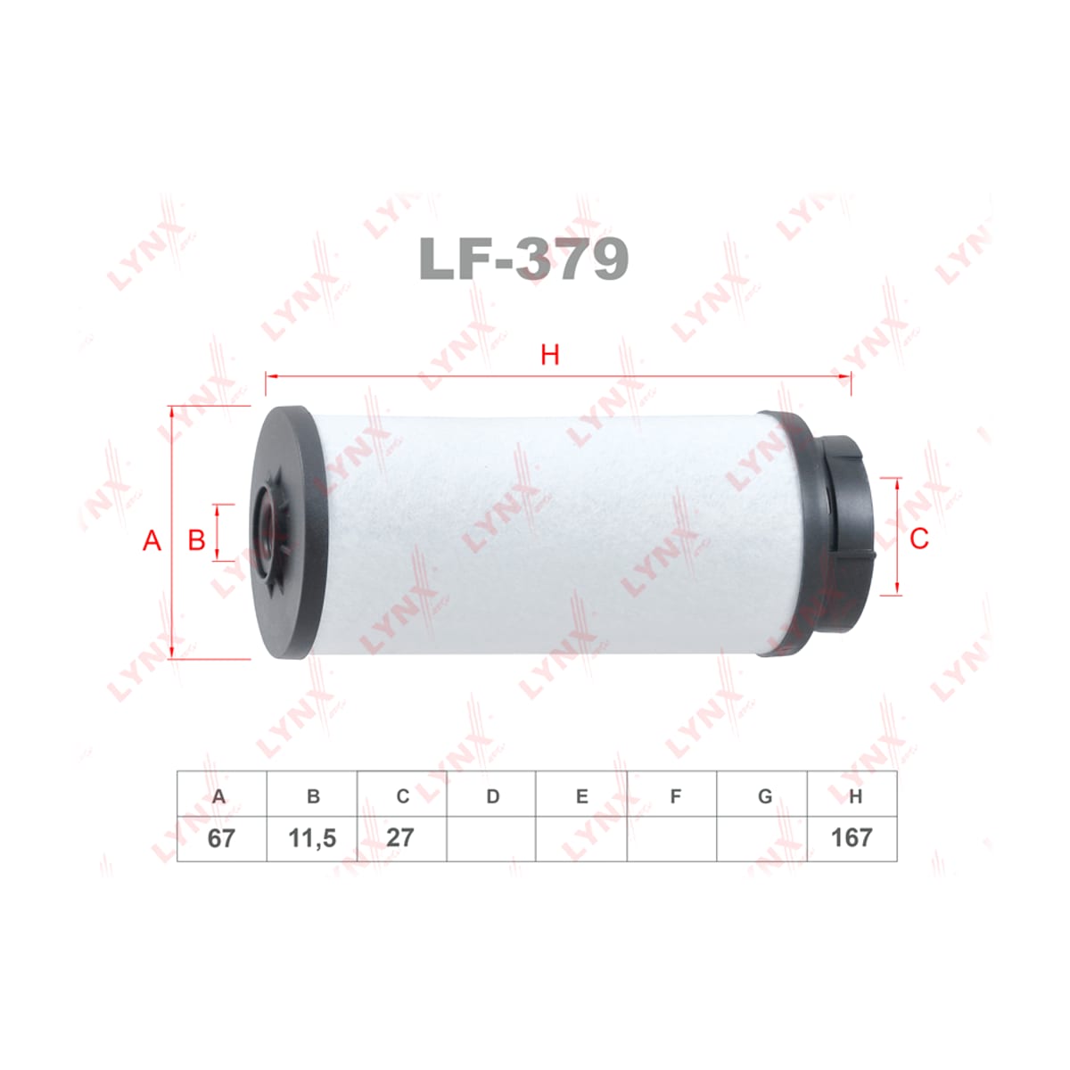 LYNXAUTO Фильтр топливный (картридж) LF379