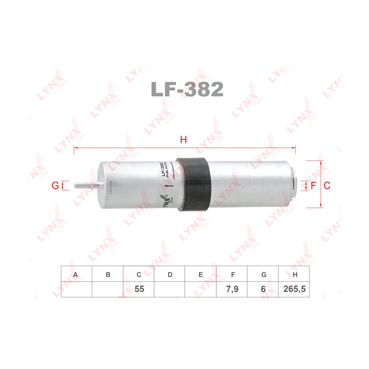 LYNXAUTO Фильтр топливный LF382