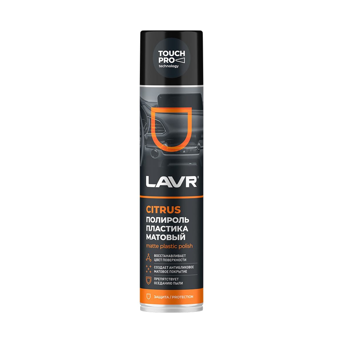 Деталь Полироль пластика матовый Citrus, 400мл LAVR