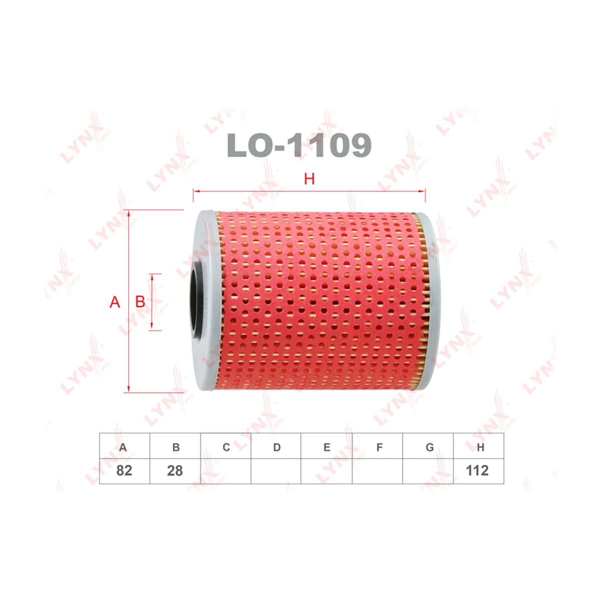 LYNXAUTO Фильтр масляный (картридж) LO1109