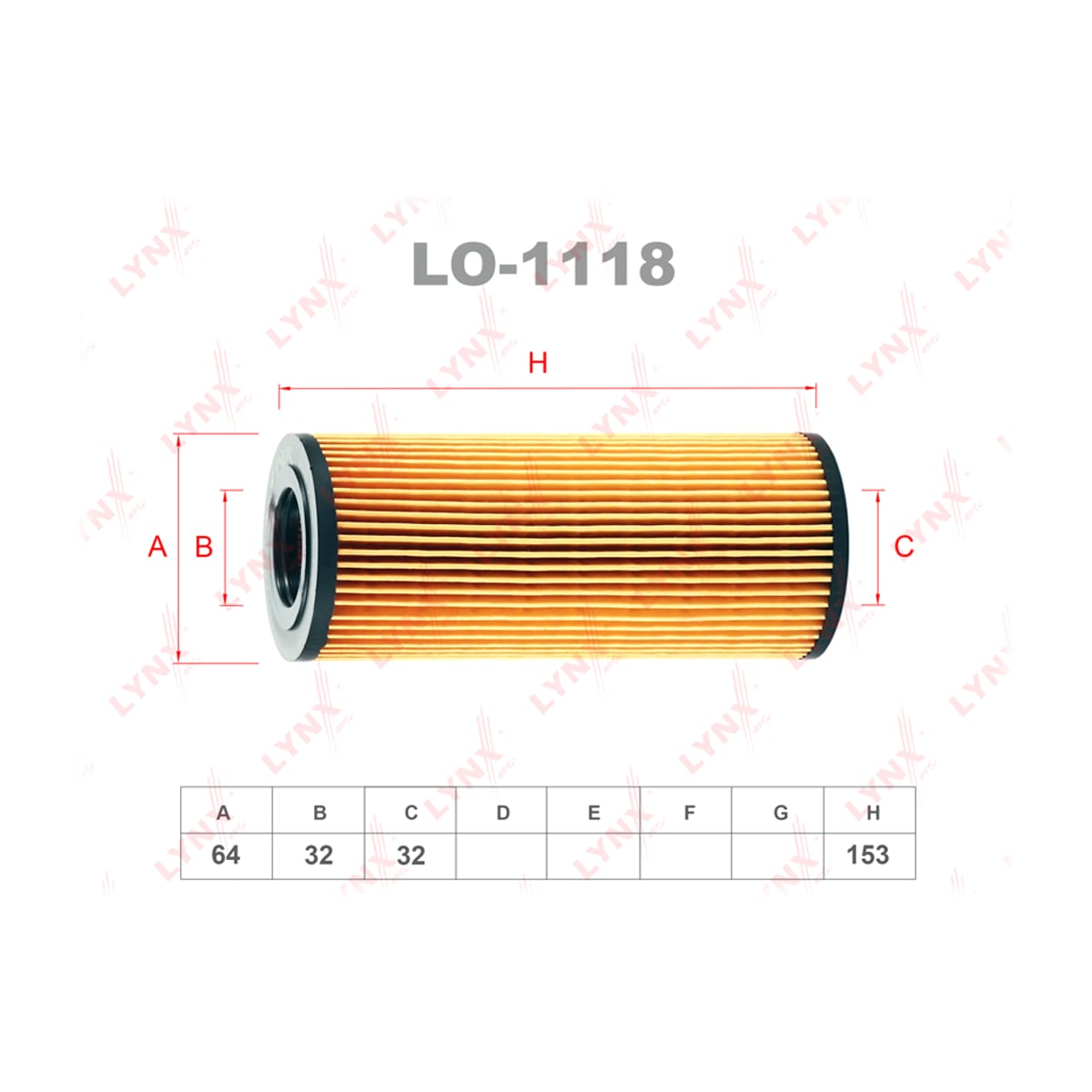 LYNXAUTO Фильтр масляный (картридж) LO1118