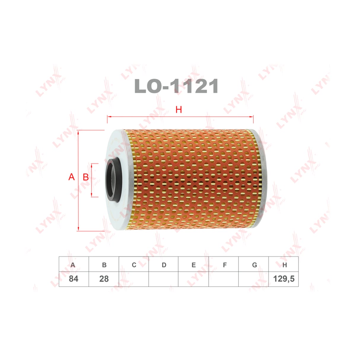 LYNXAUTO Фильтр масляный (картридж) LO1121