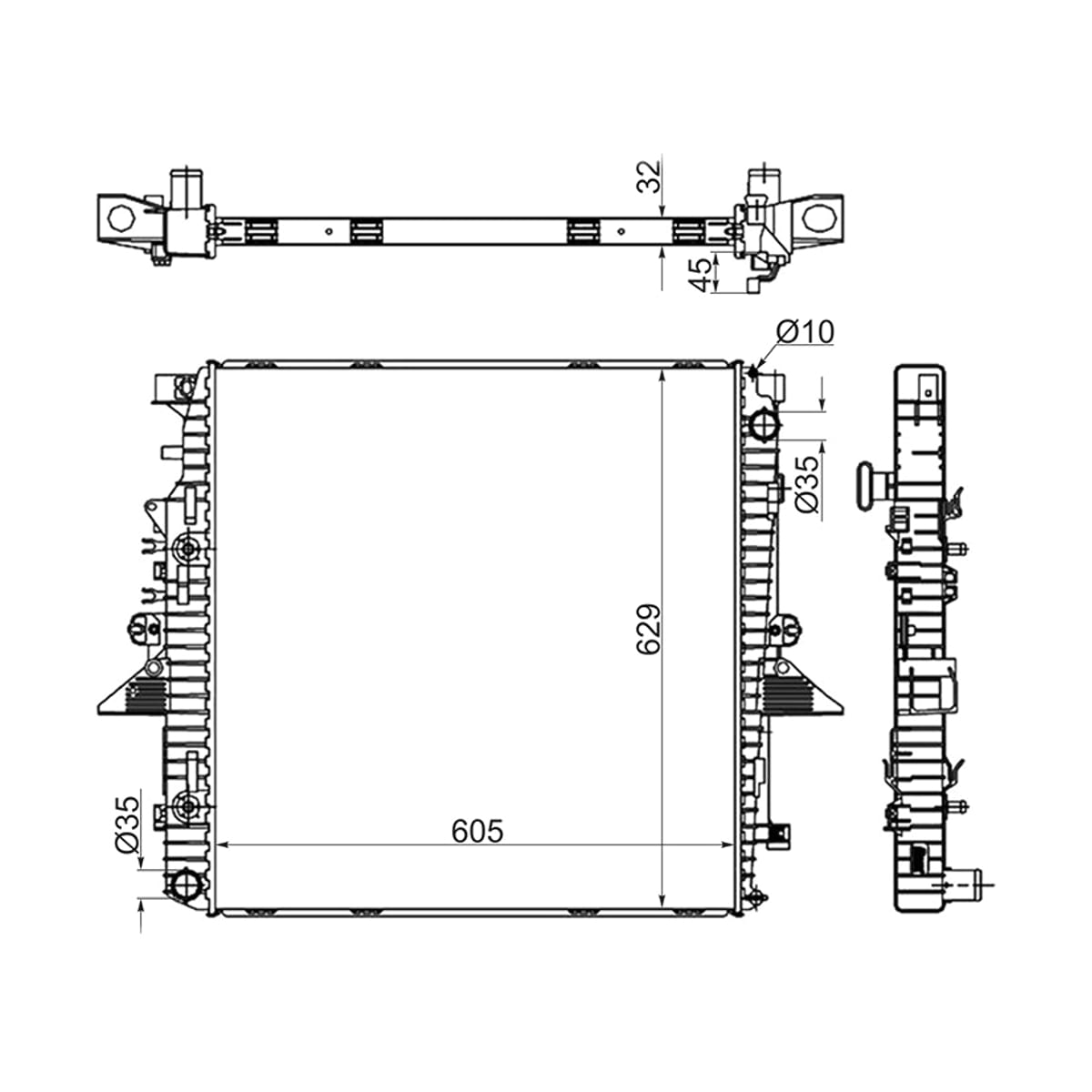 SAT Радиатор Land Rover Discovery 04-09 / Range Rover Sport 05-13