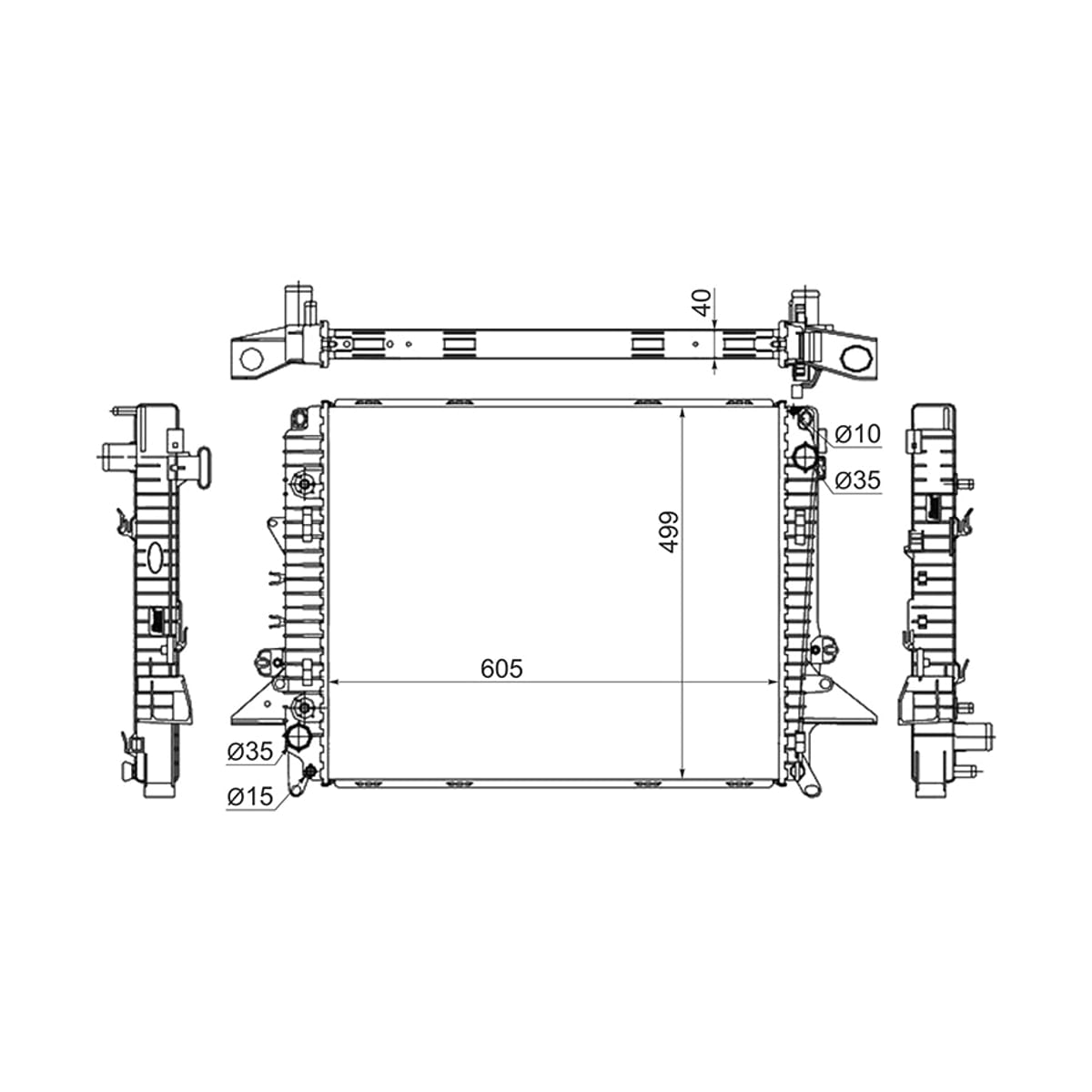SAT Радиатор Land Rover Discovery 04-17 / Range Rover Sport 05-13