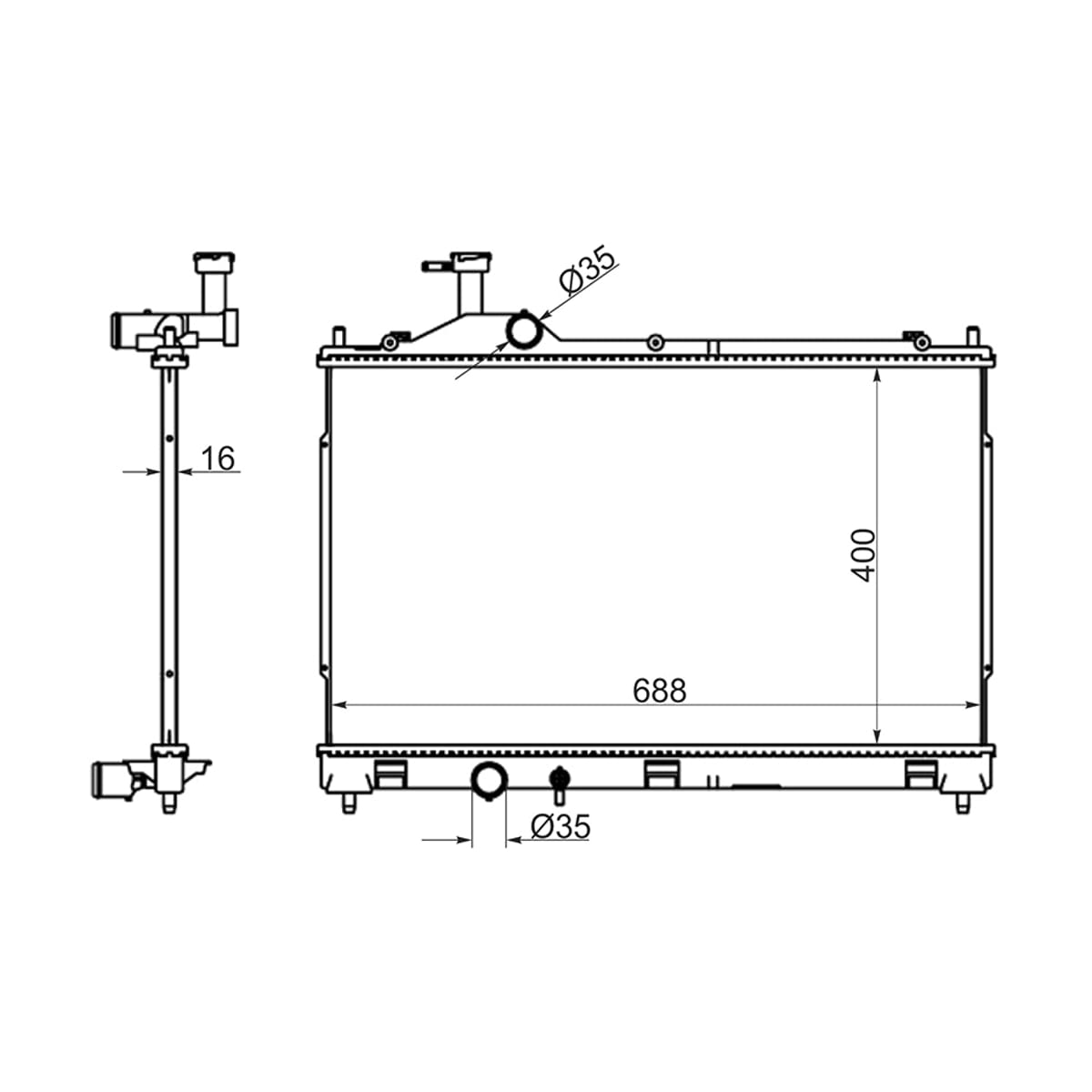 SAT Радиатор Mitsubishi Outlander 12-22 MC0089