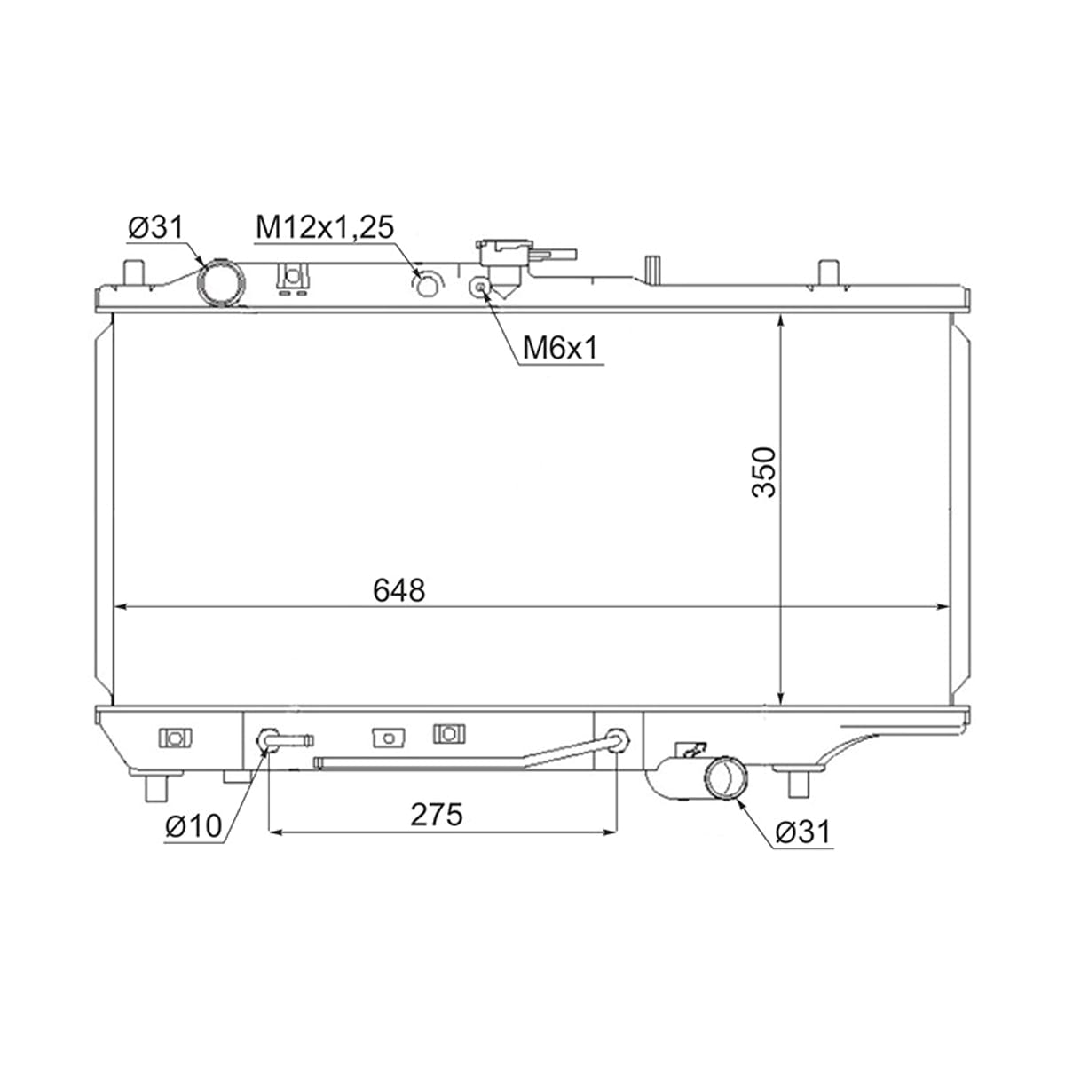 SAT Радиатор Mazda 323 89-95 / Familia 89-94