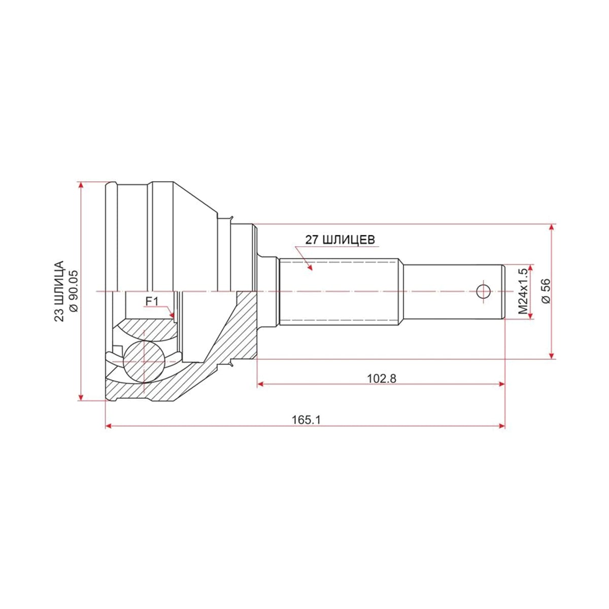 SAT Шрус (Спереди/ Наруж) Nissan Almera 95-00 / Primera 90-08