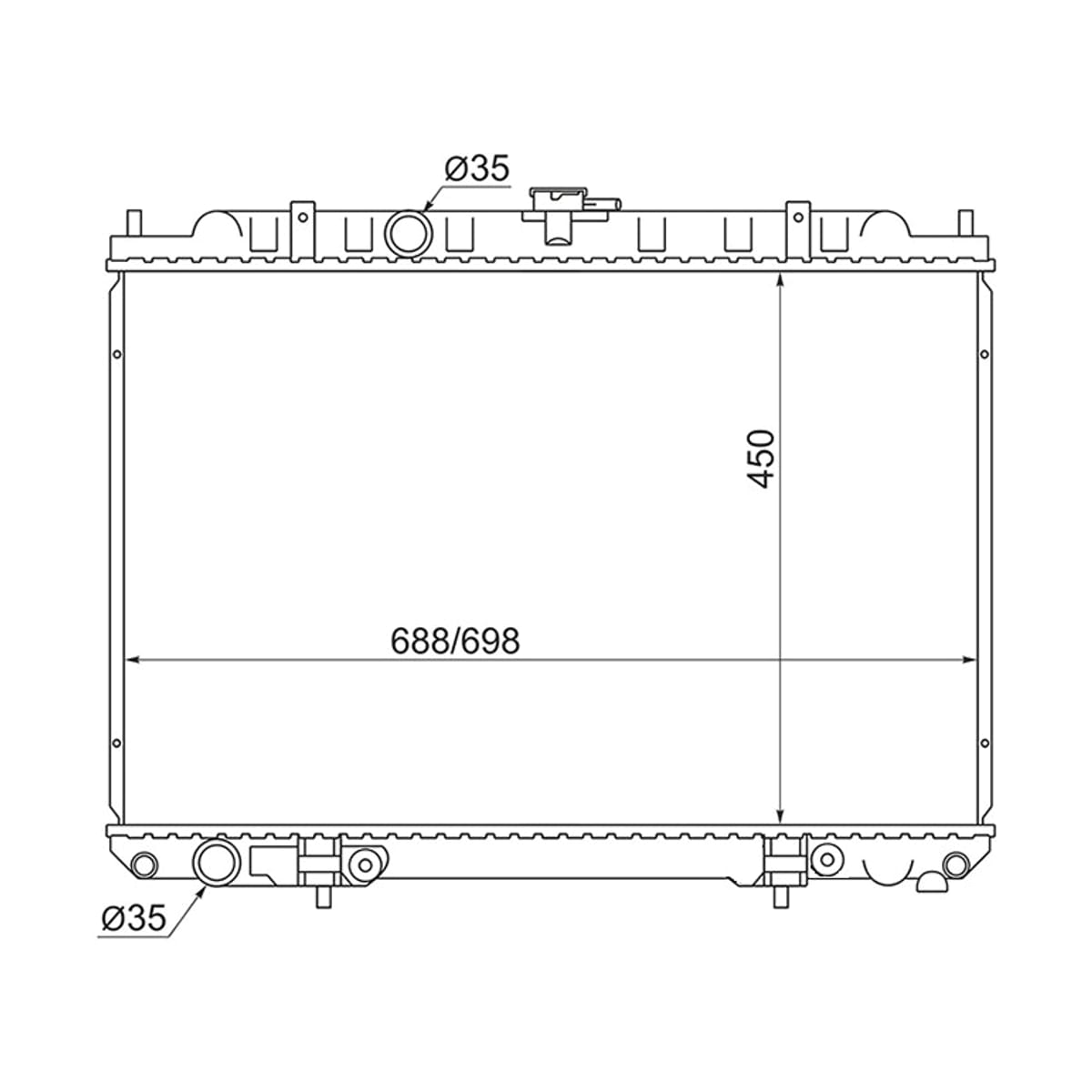 SAT Радиатор Nissan X-Trail 00-07 / Liberty 98-04