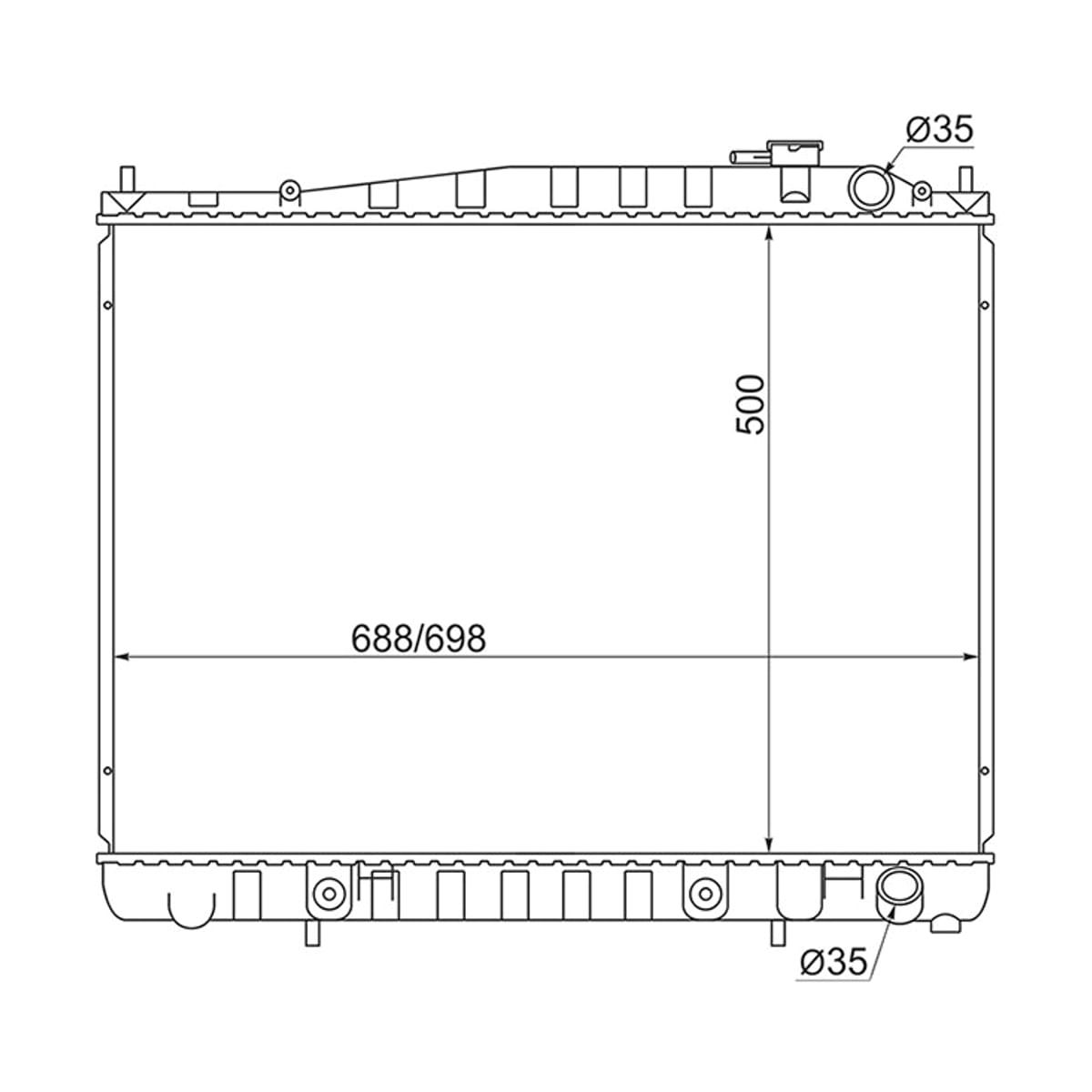 SAT Радиатор Nissan Terrano 95-02 / Infiniti QX4 96-03