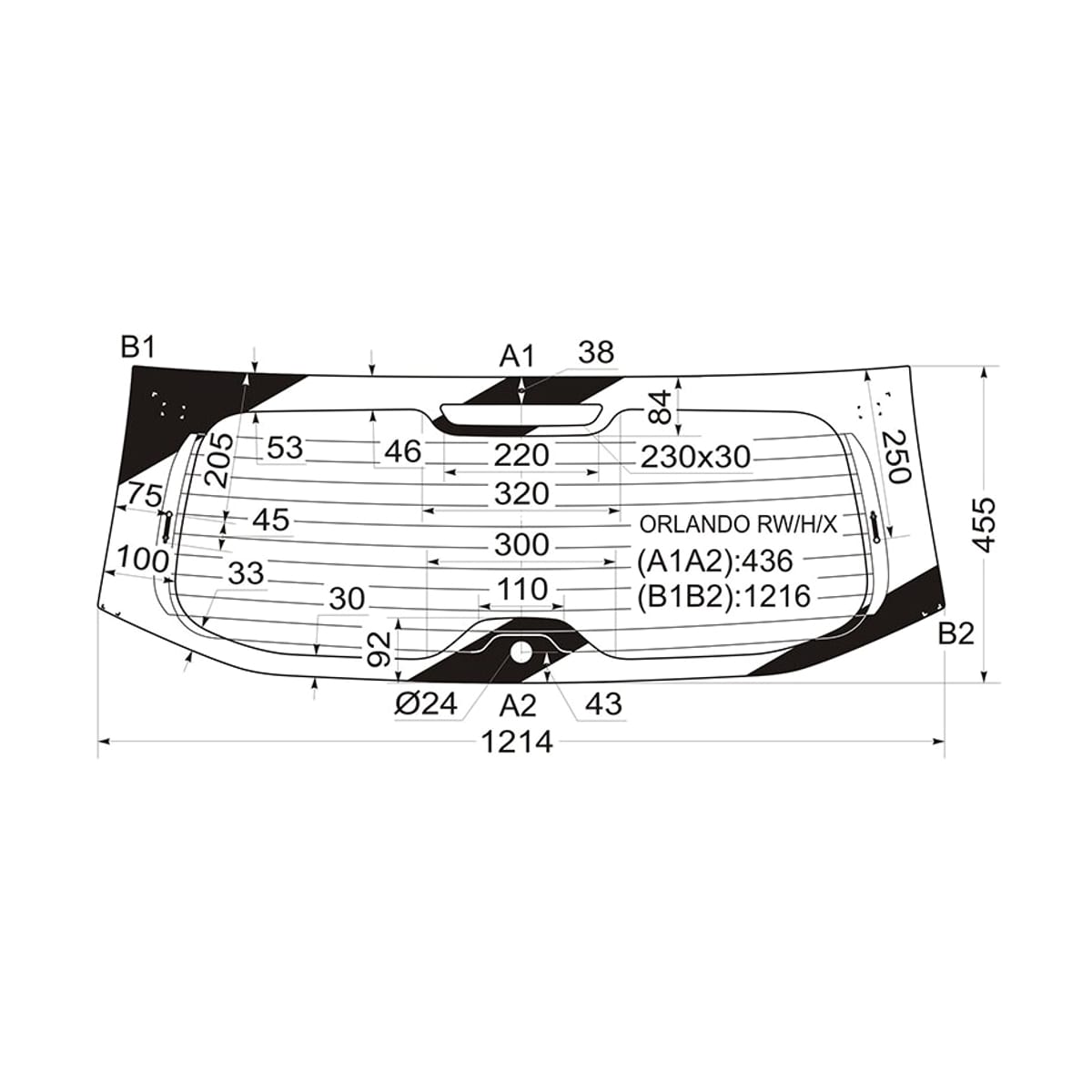 Деталь Стекло заднее (Цвет зеленый/ Обогрев) Chevrolet Orlando 11-15 XYG