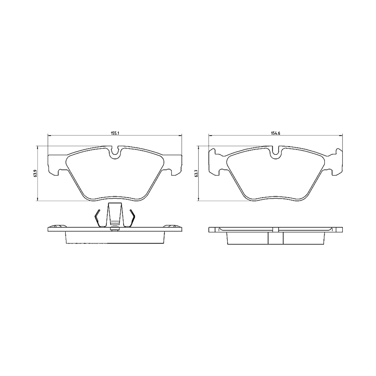 BREMBO Колодки тормозные (Спереди) BMW 5-Series 09-17 P06060
