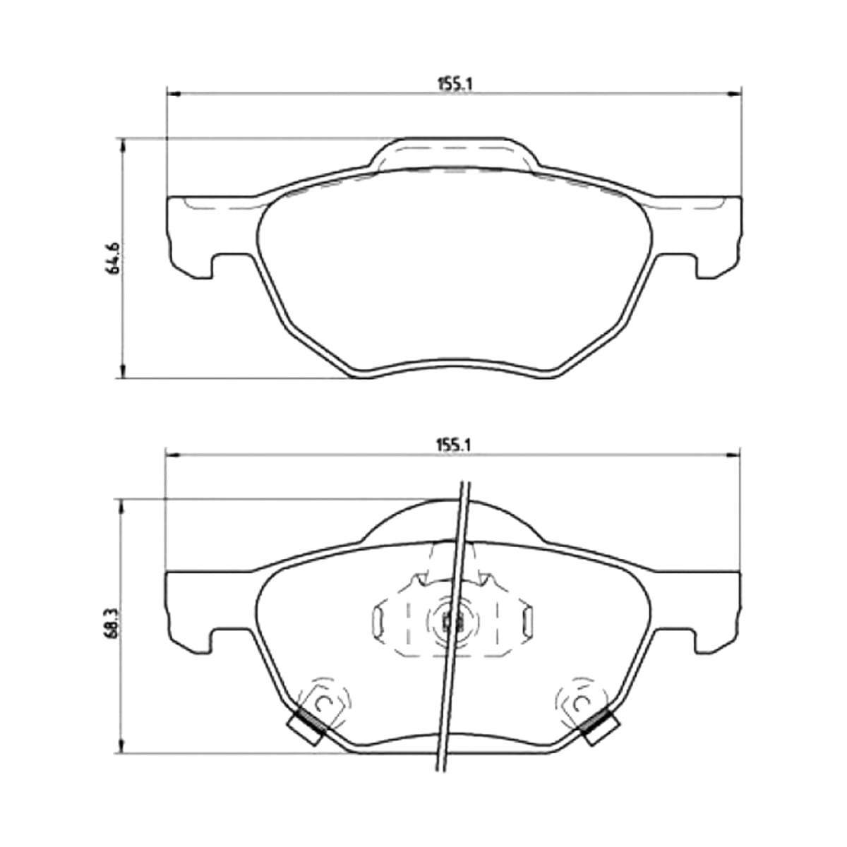 BREMBO Колодки тормозные дисковые P28036 (перед)