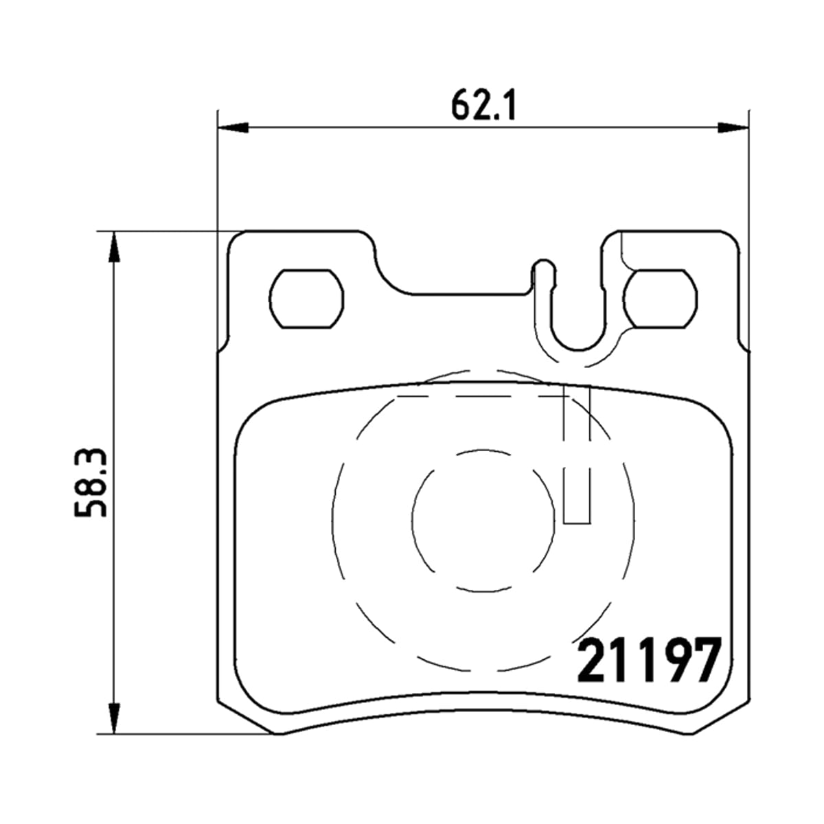 BREMBO Колодки тормозные (Сзади) Mercedes-Benz C-Class 93-01 / E-Class 84-03