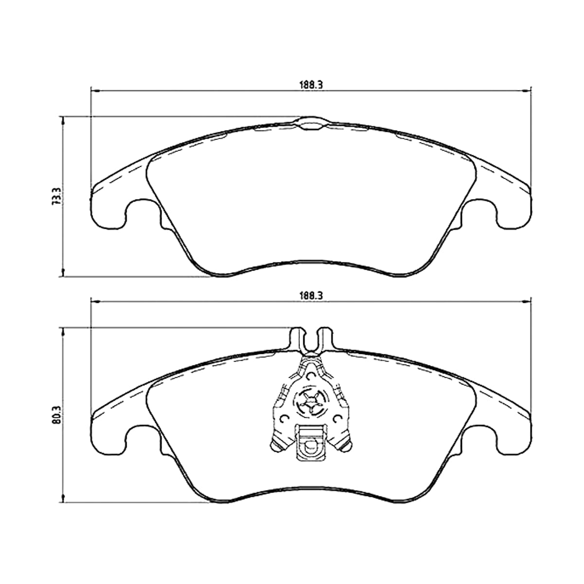 BREMBO Колодки тормозные (Спереди) Mercedes-Benz C-Class 07-15 / E-Class 02-17 P50069