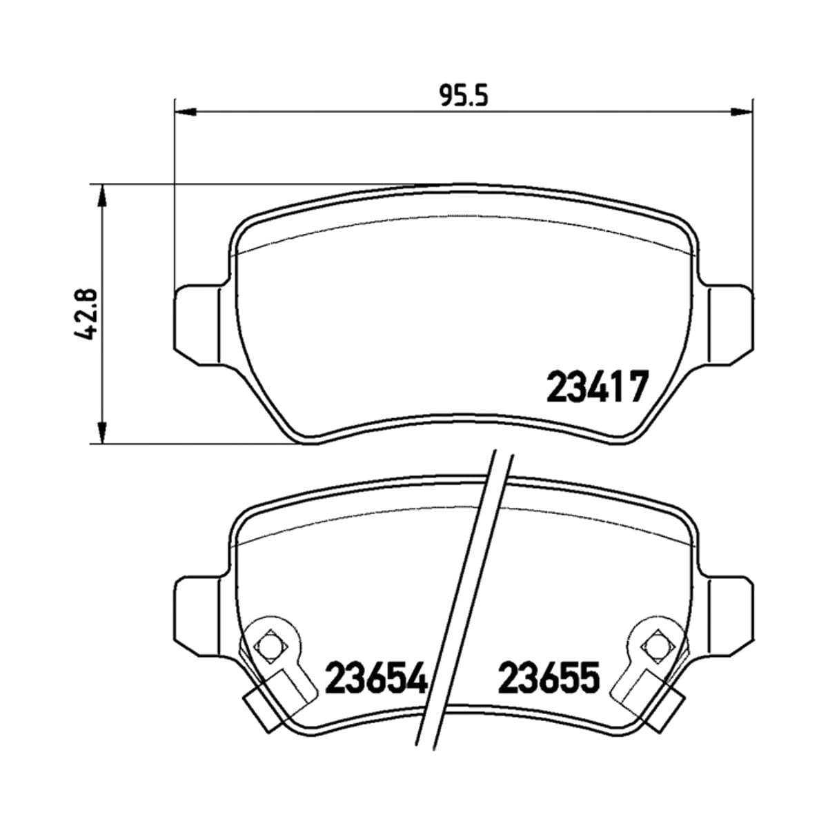 BREMBO Колодки тормозные (Сзади) Opel Astra 98-13 / Corsa 00-03 P59038