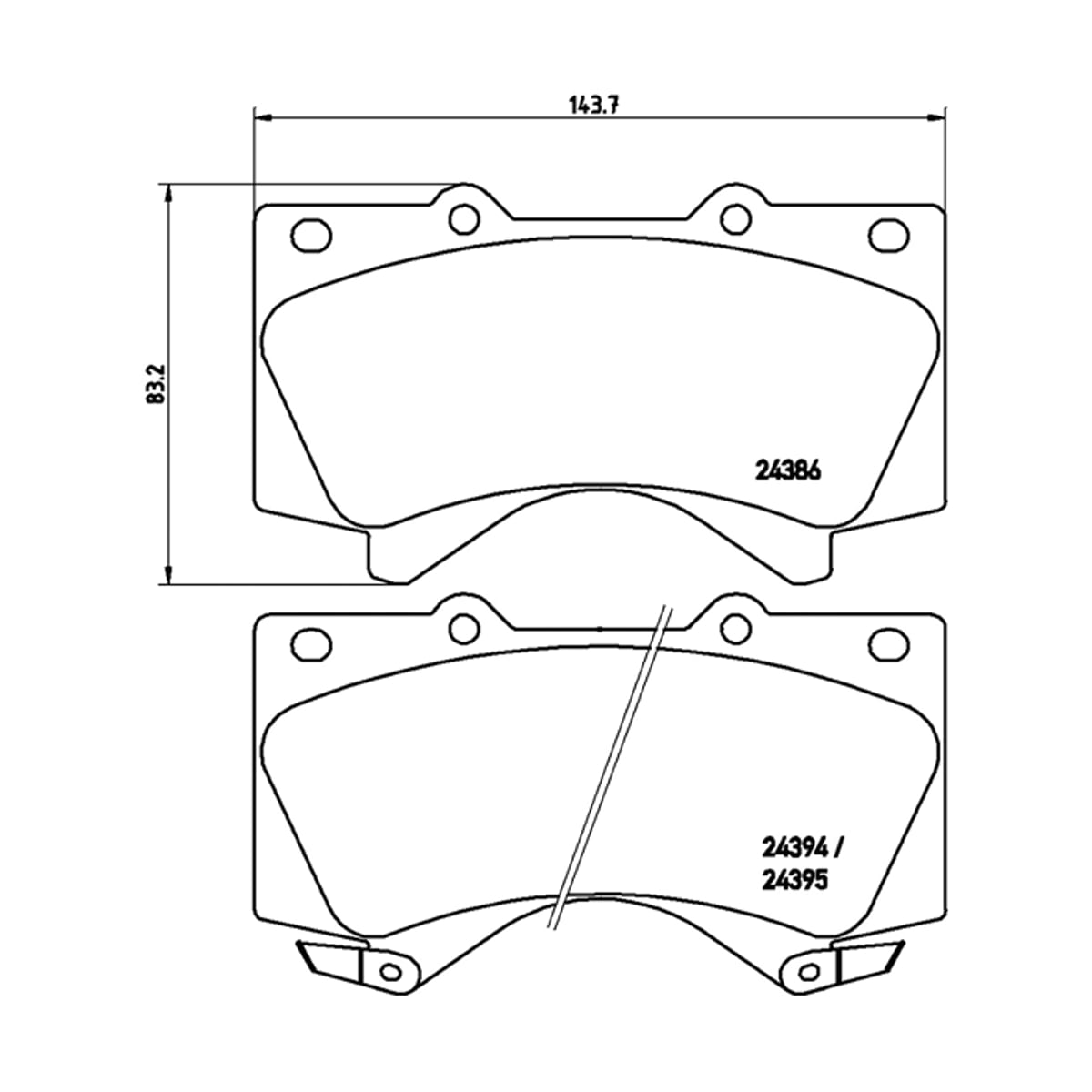 BREMBO Колодки тормозные дисковые P83107 (перед)
