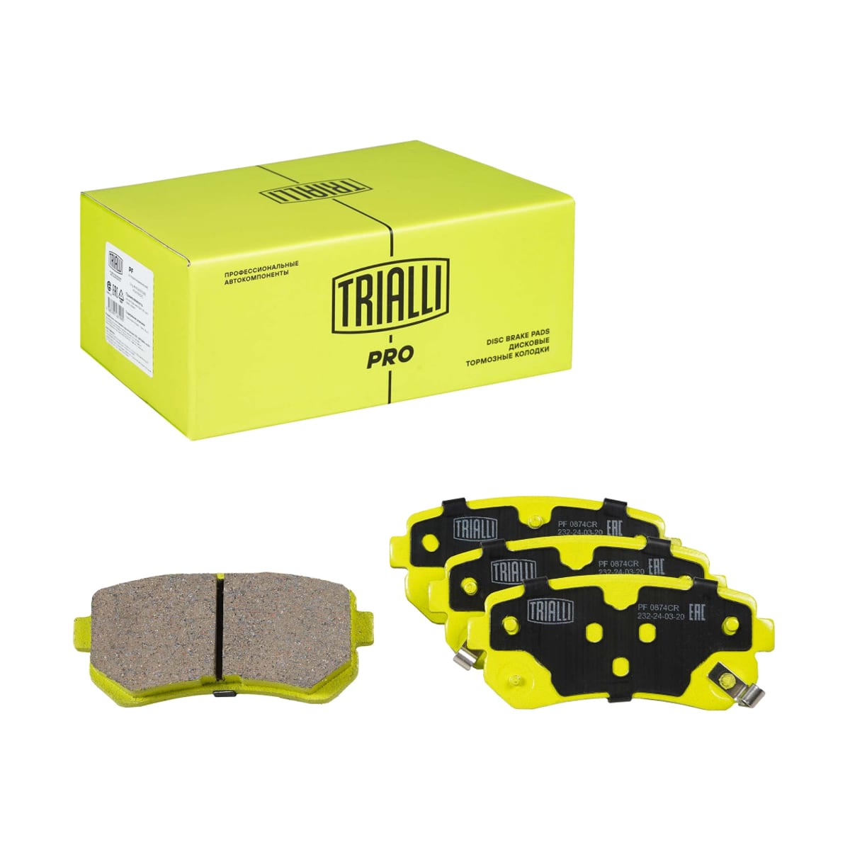 Деталь Колодки тормозные дисковые (керам.) PRO TRIALLI