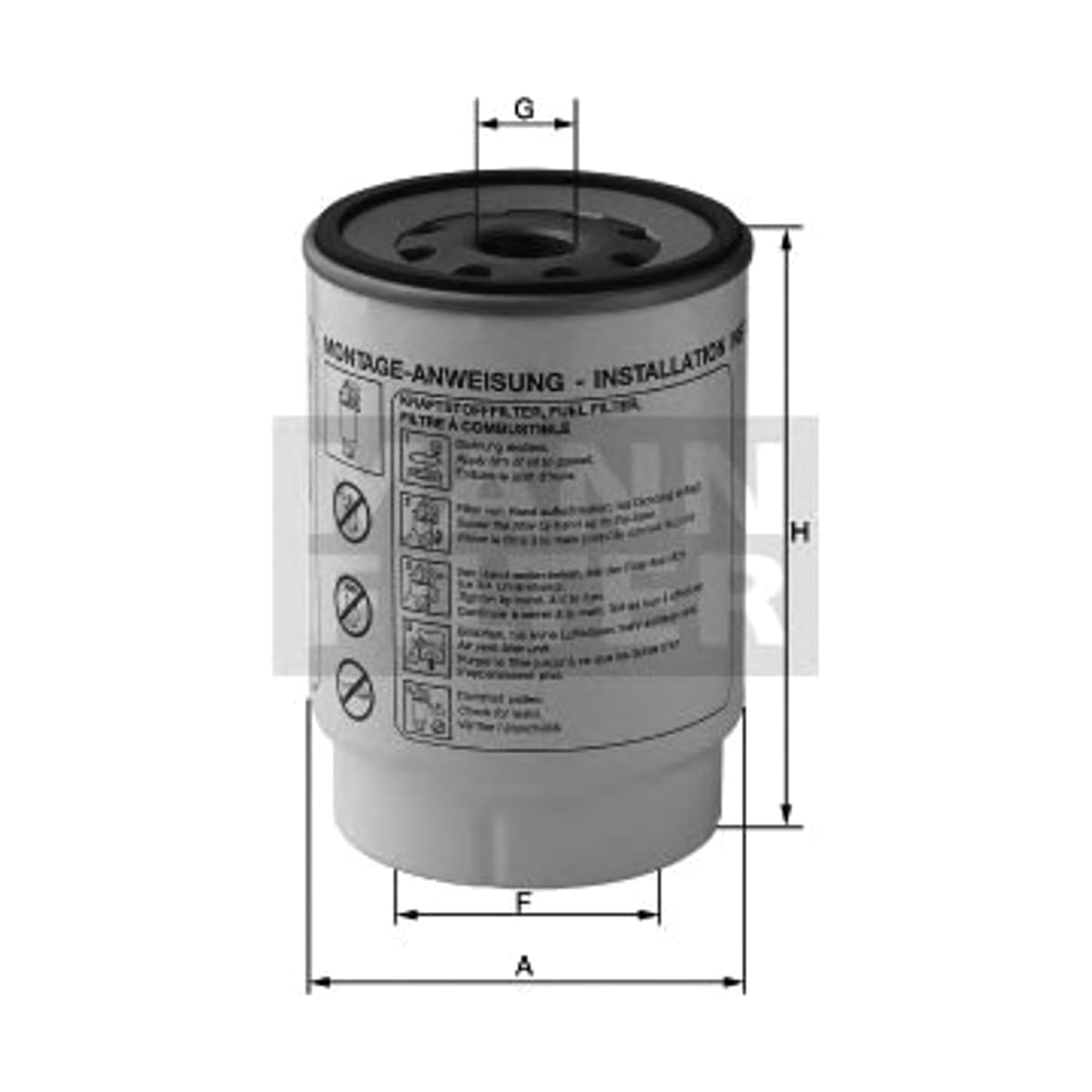 MANN Фильтр топливный HCV PL270X