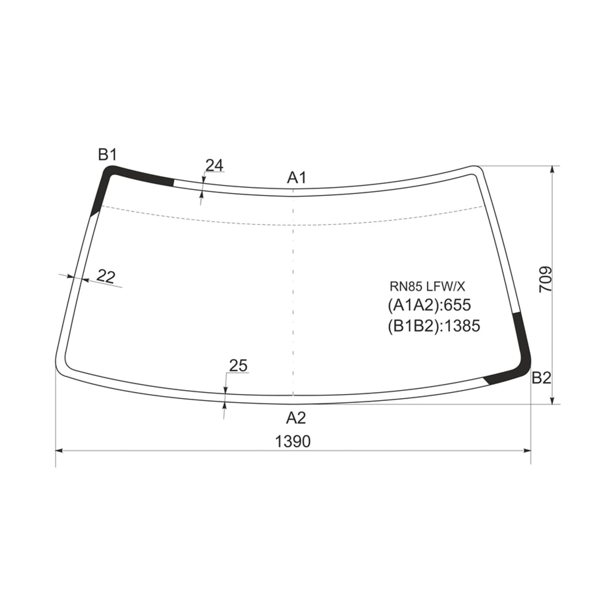 XYG Стекло лобовое Toyota Hilux Pick Up 88-97 / Great Wall Safe 01-09