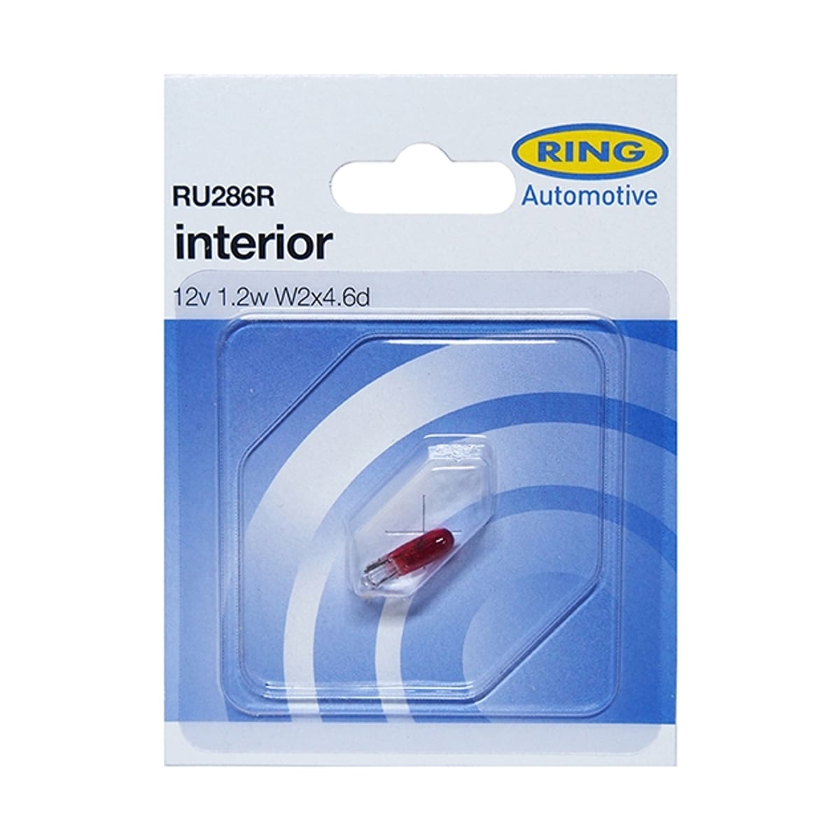 RING Лампа (T5/ Галоген/ W1.2W Индикатор (Красная) 12V 1.2W Блистер 1 шт.)
