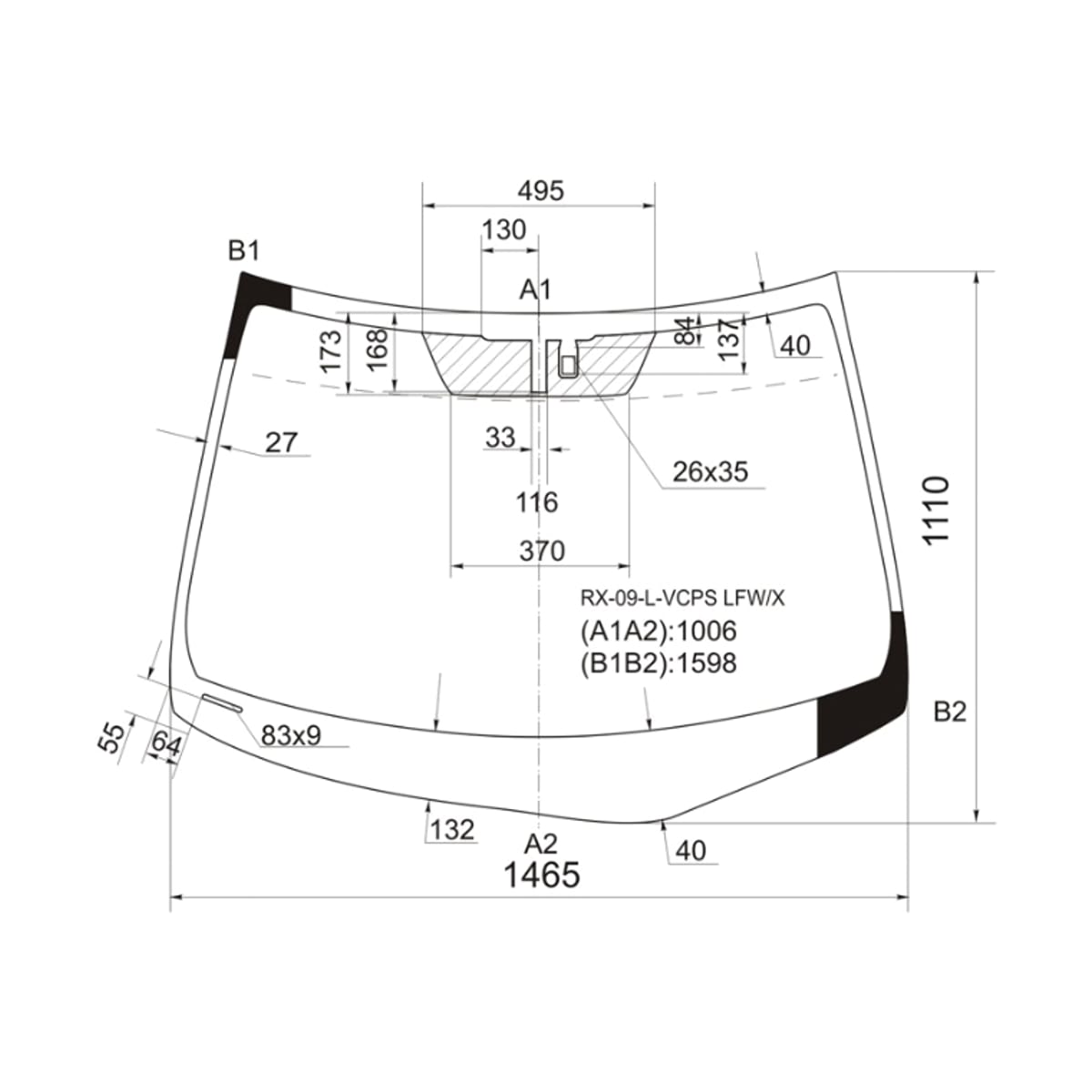 XYG Стекло лобовое (Датчик дождя) Lexus RX 08-15 RX09LVCPSLFW/X