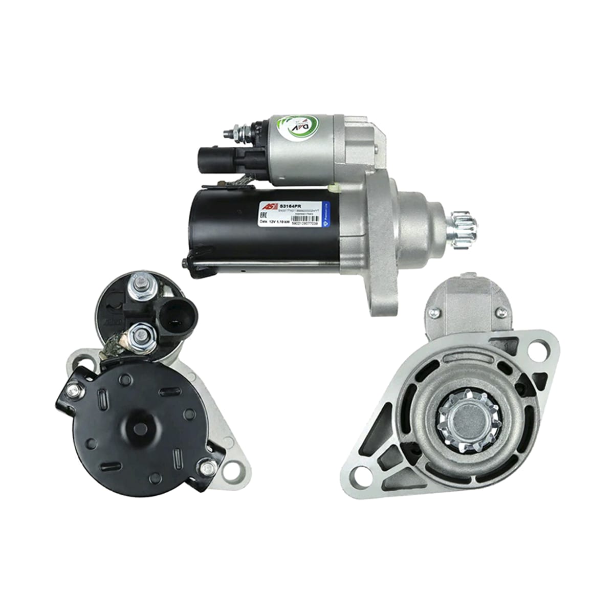 AS-PL Стартер Audi A3 08-19 / Skoda Octavia 04-20 (1,1 kW/ Z=11/ Аналог VALEO)
